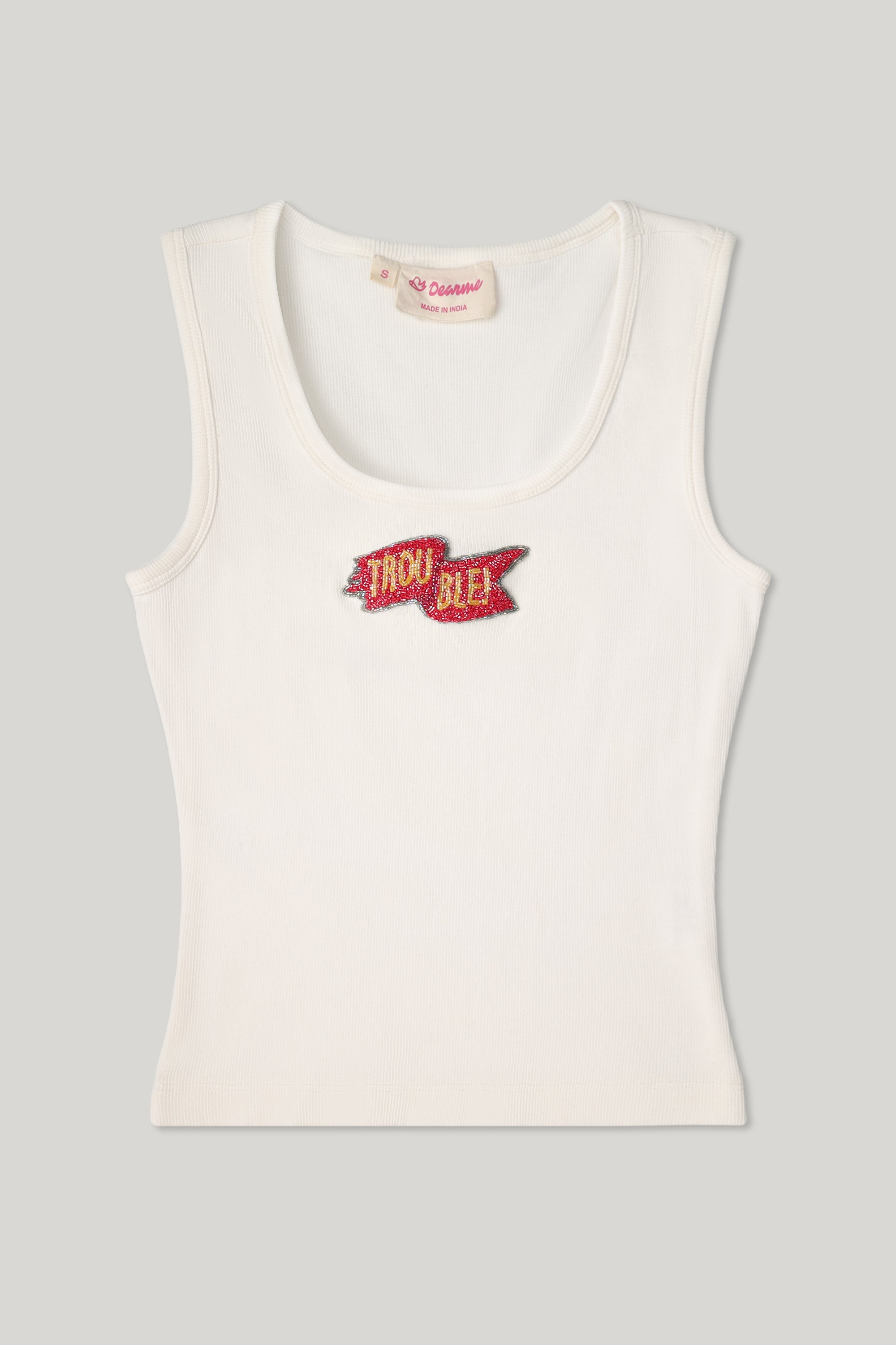 Trouble Beaded Tank Top