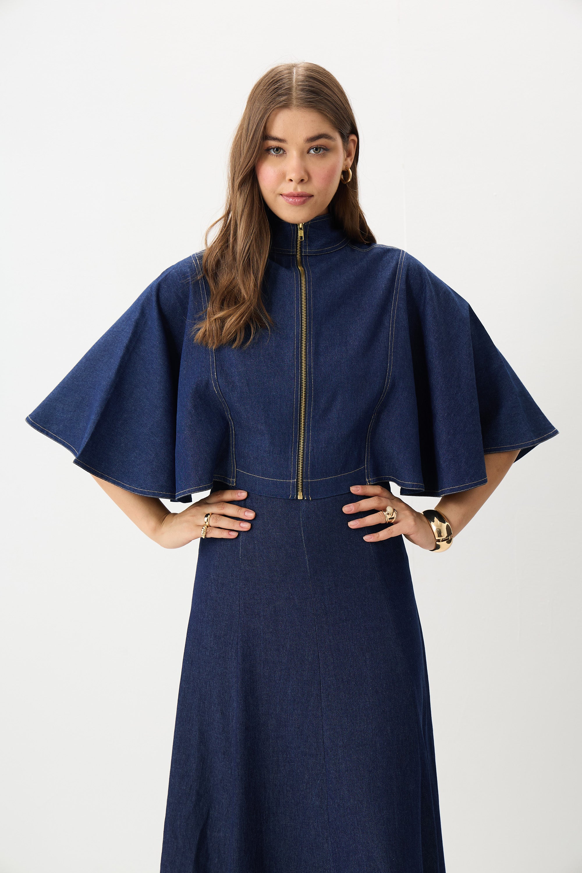 The Indigo Cape Top