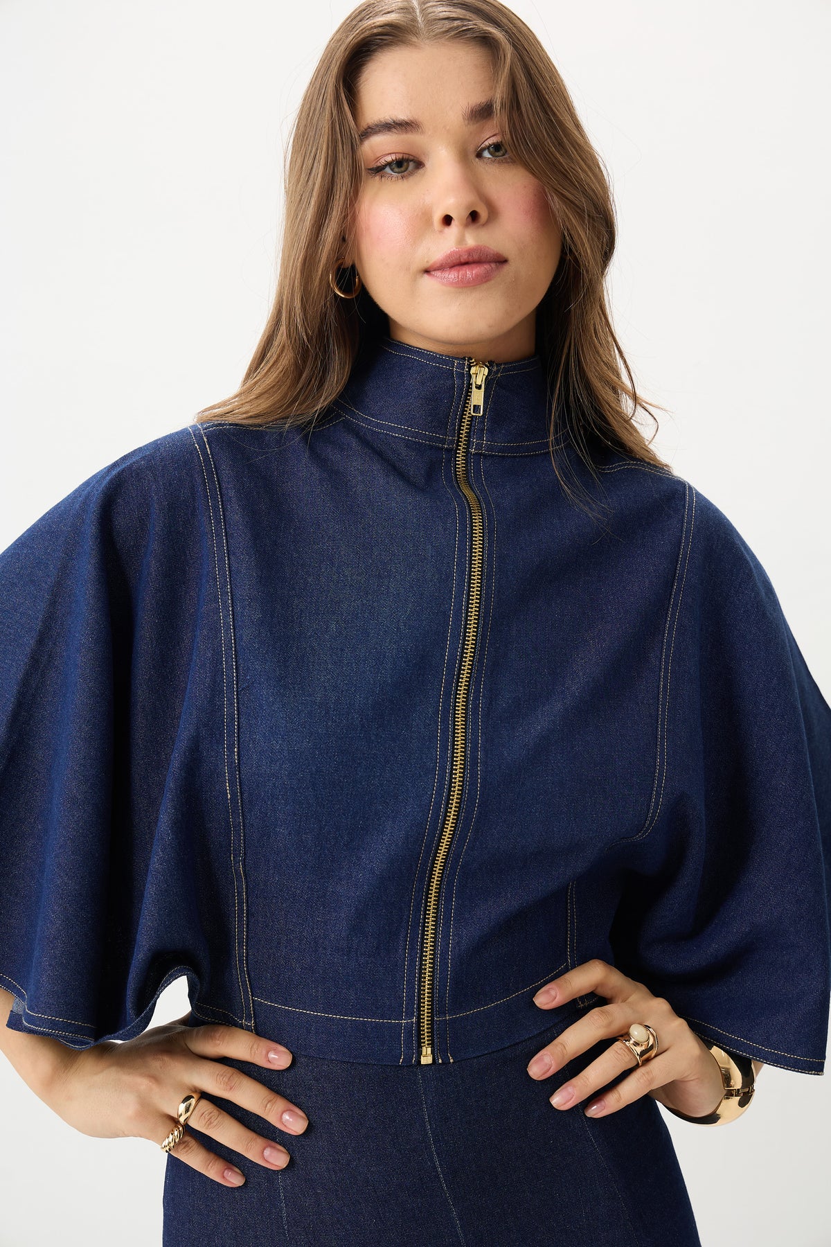 The Indigo Cape Top