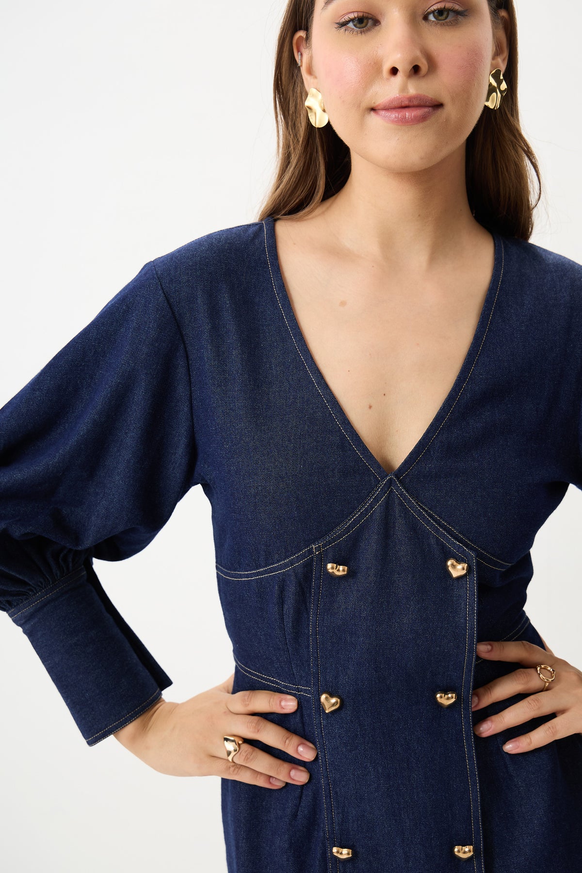 The Heartline Denim Mini