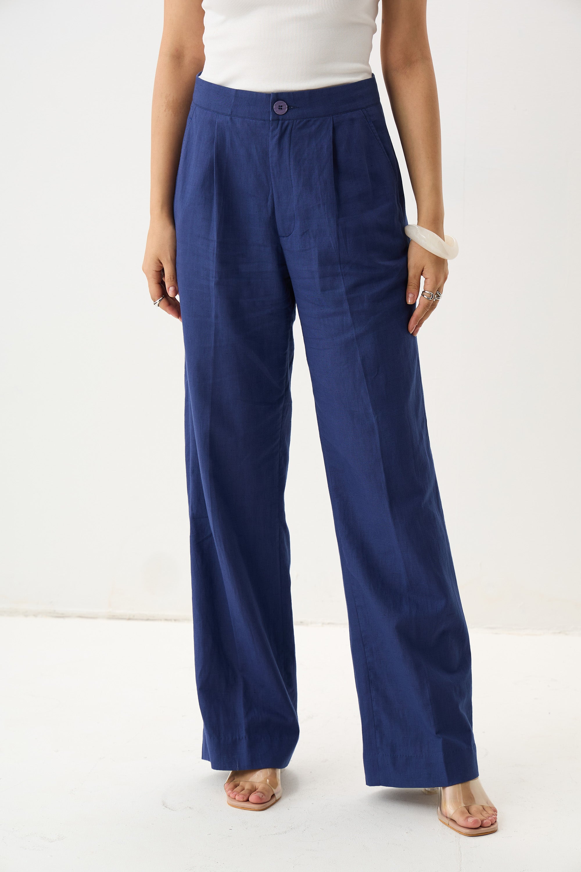 Linen Wide-Leg Pants