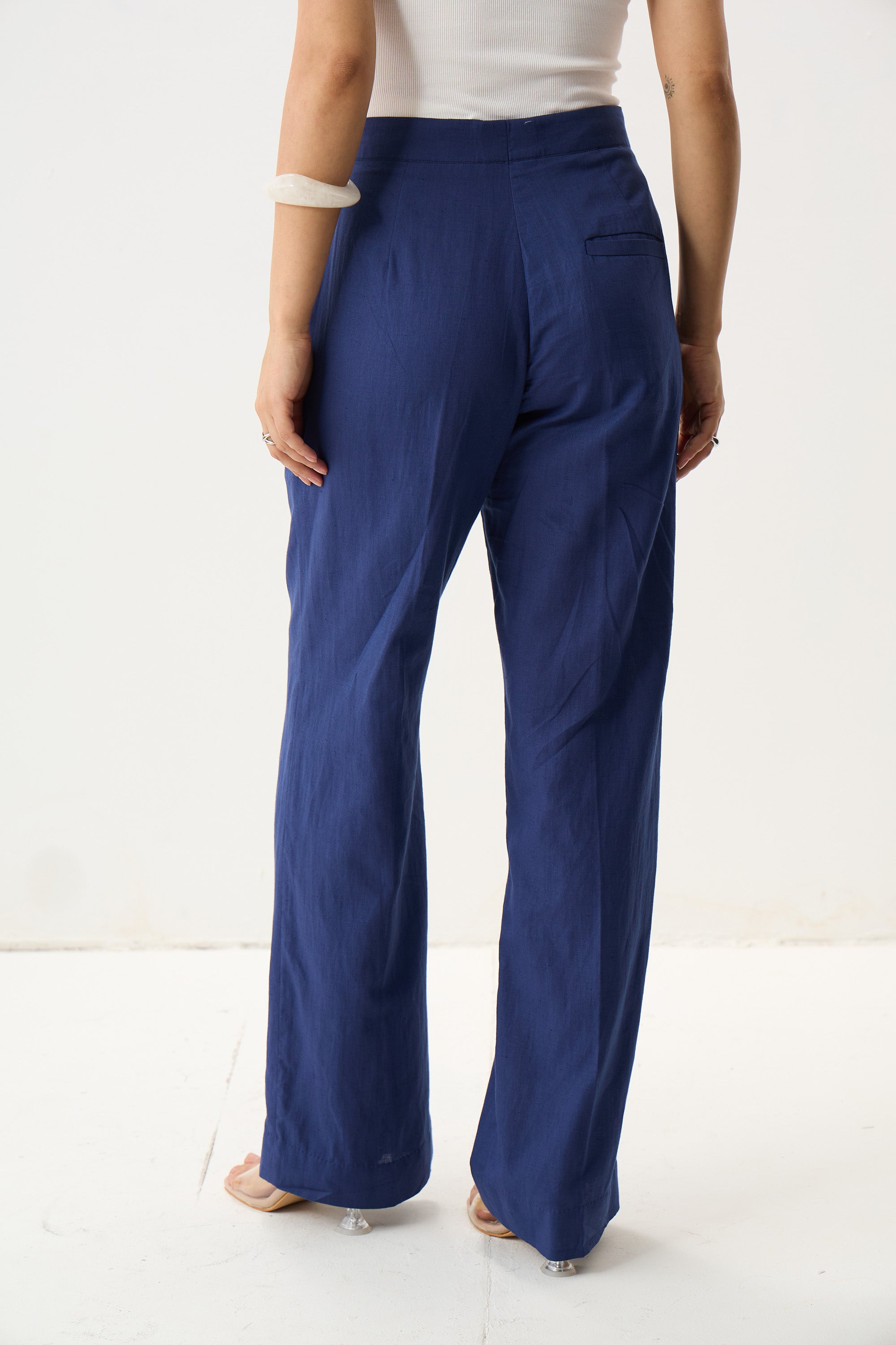 Linen Wide-Leg Pants
