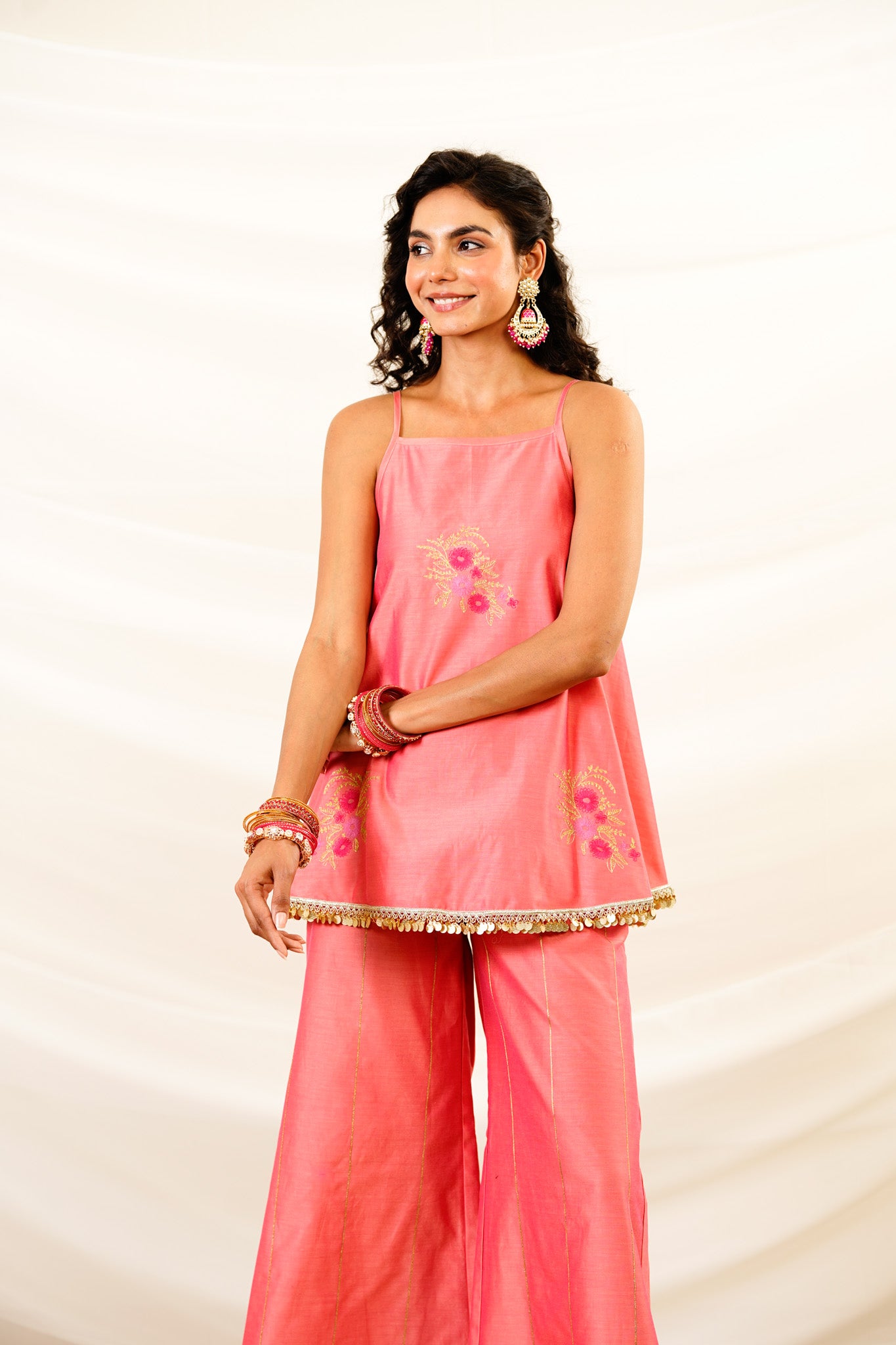 Zari Bloom Kurta Set