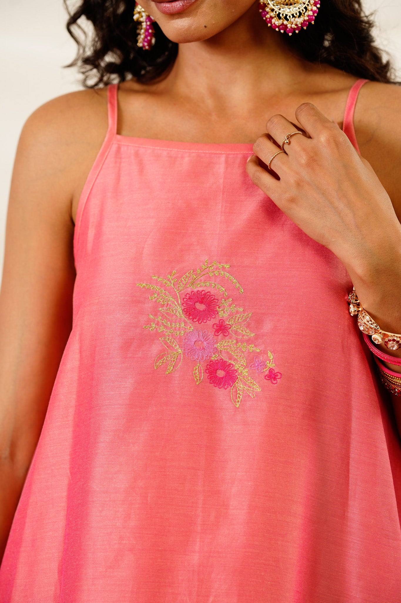 Zari Bloom Kurta Set
