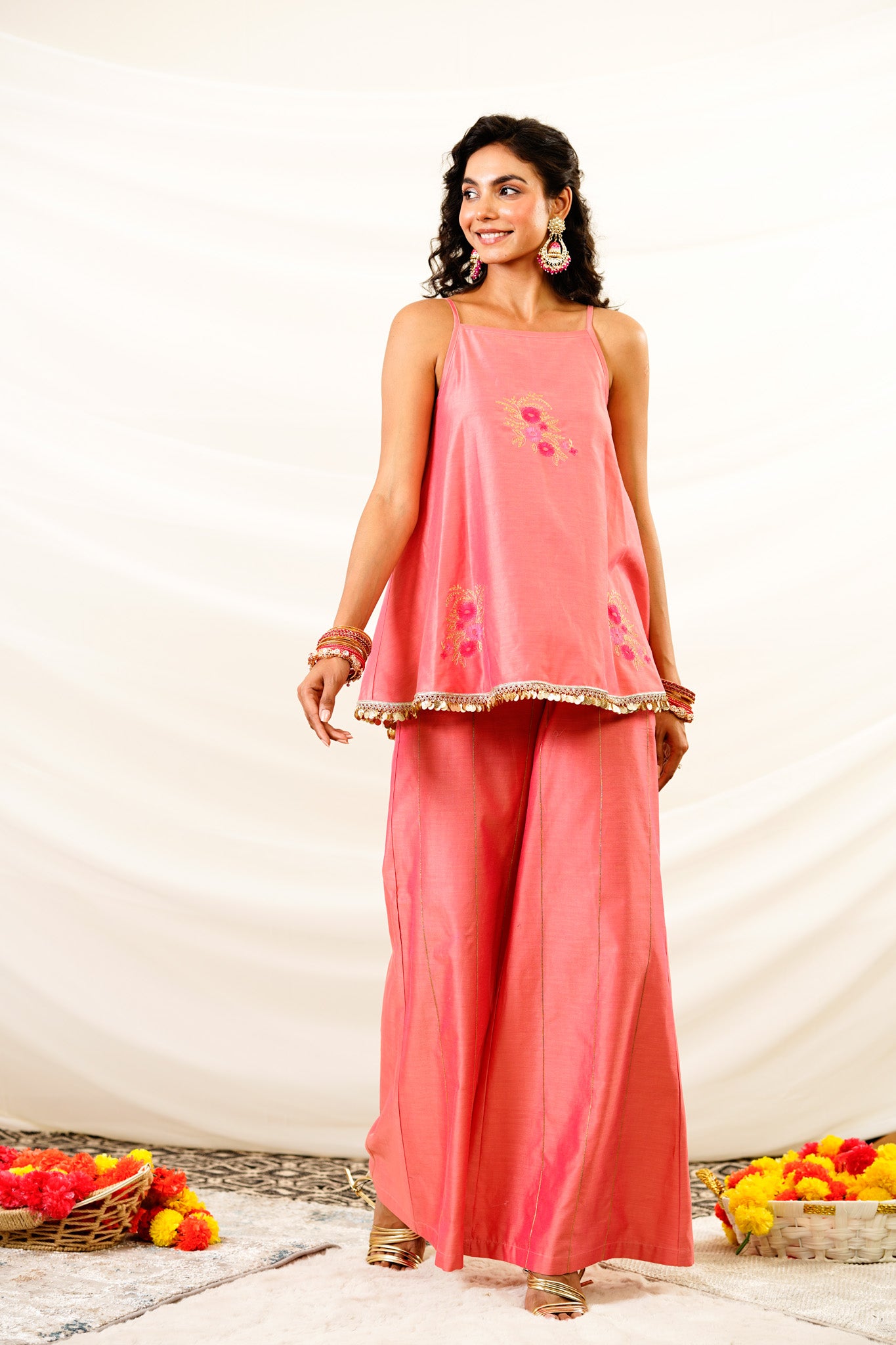 Zari Bloom Kurta Set