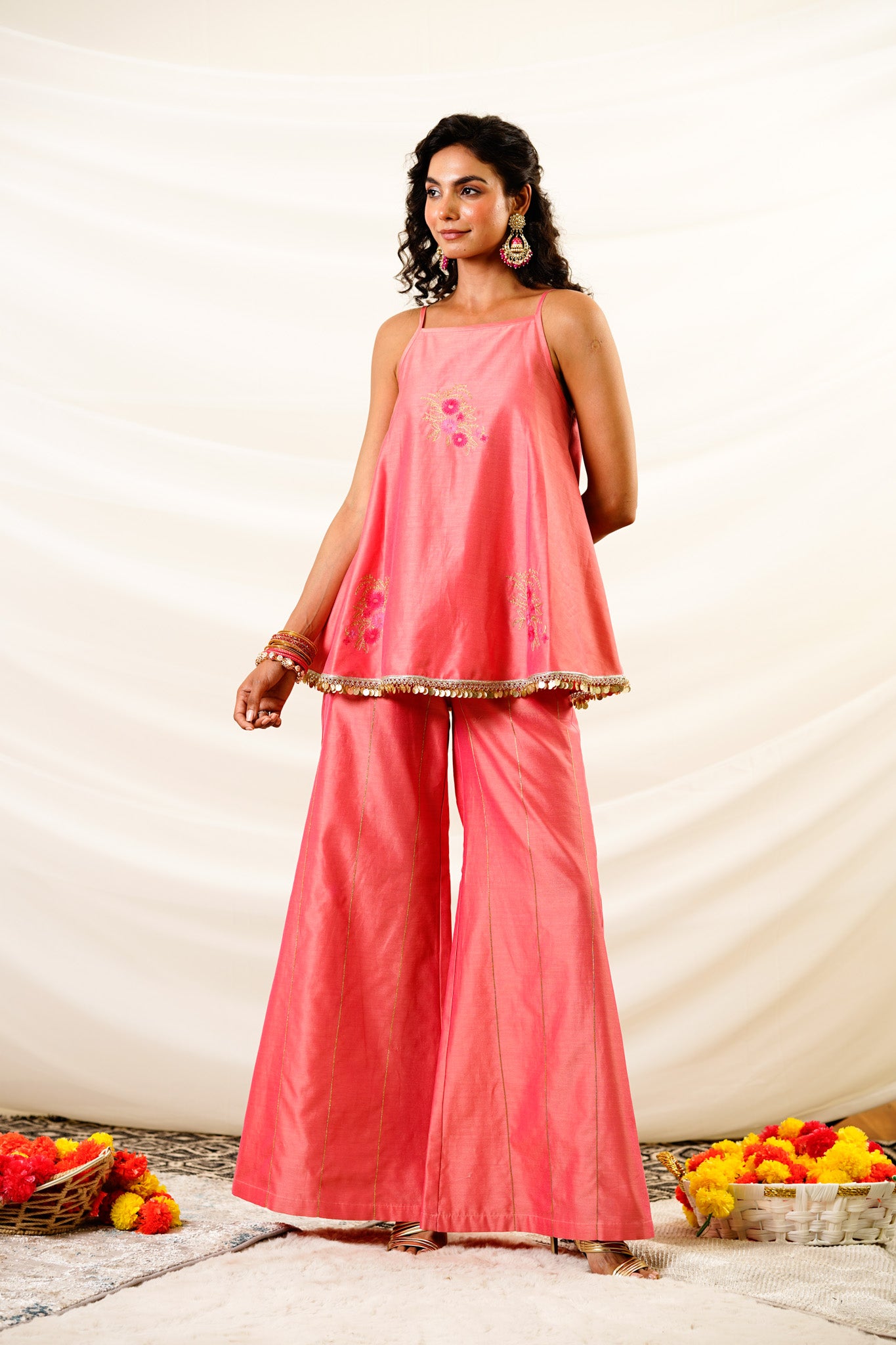 Zari Bloom Kurta Set