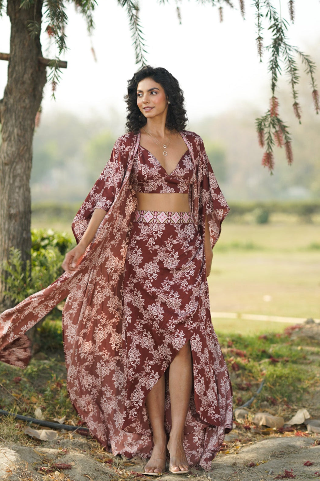 Mocha Floral Set
