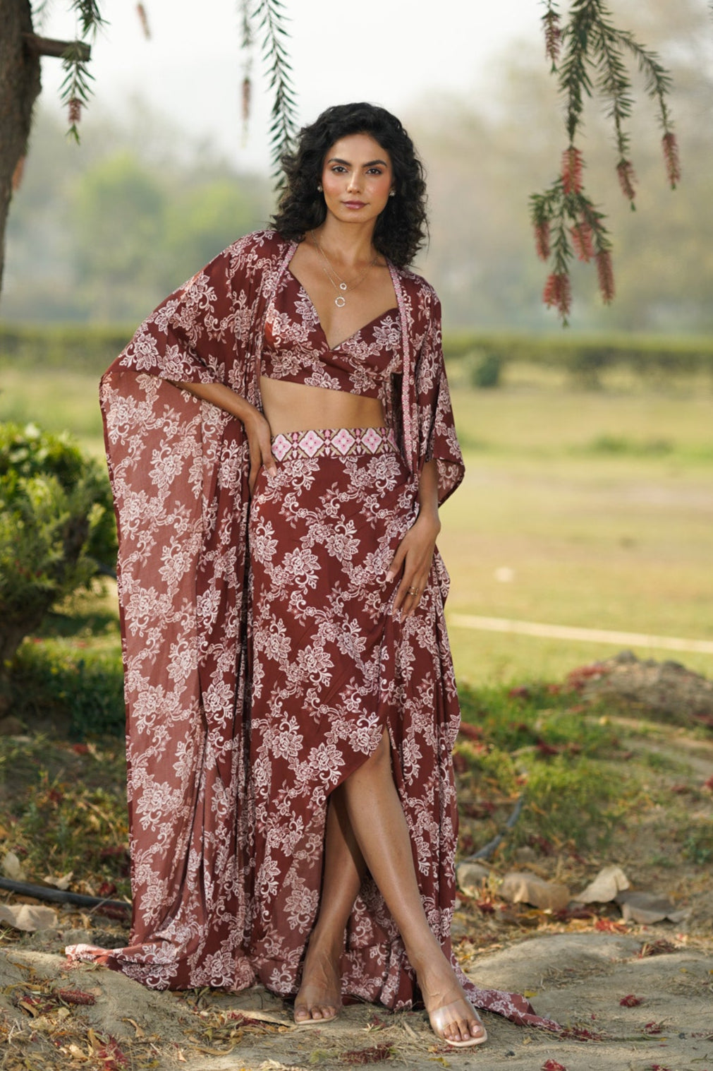 Mocha Floral Set