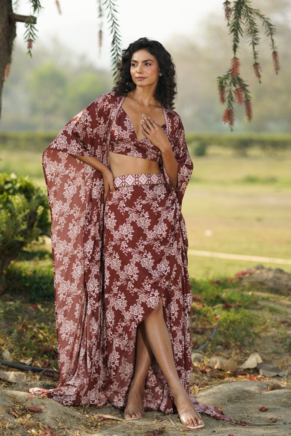 Mocha Floral Set