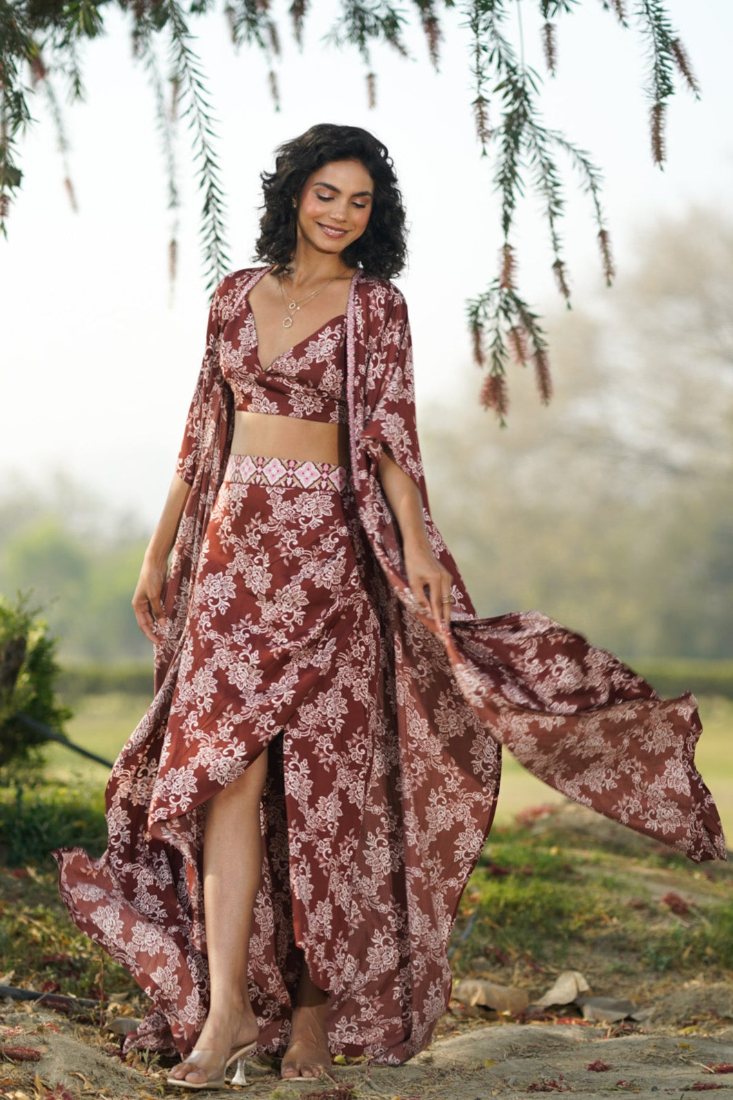 Mocha Floral Set