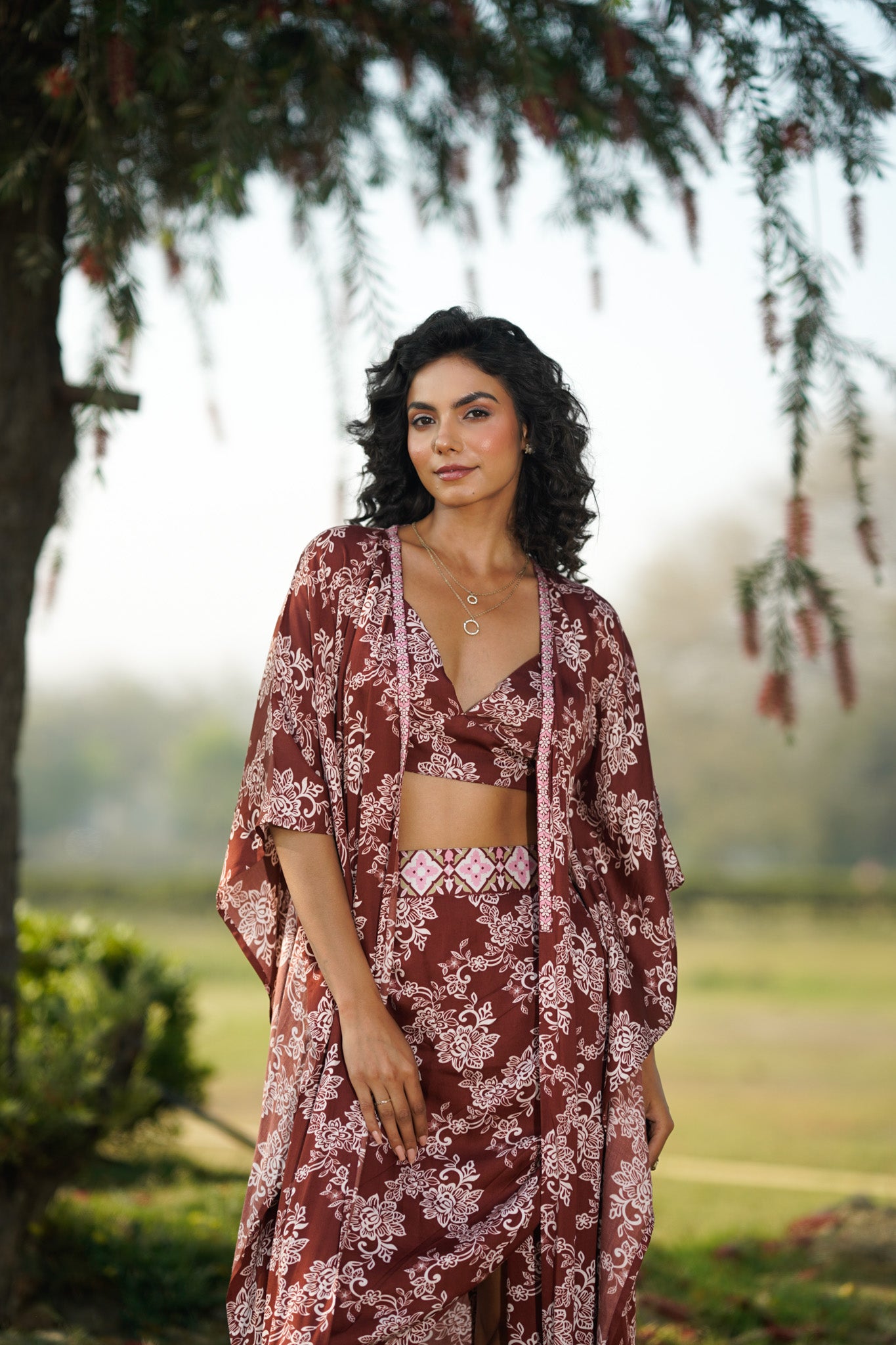 Mocha Floral Set