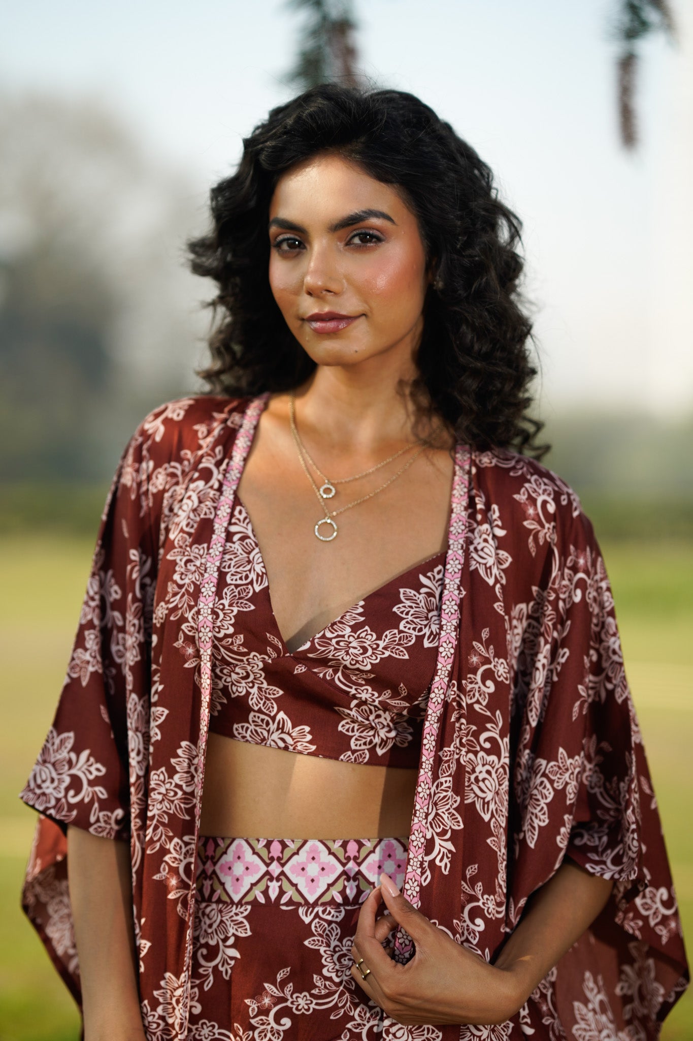 Mocha Floral Set