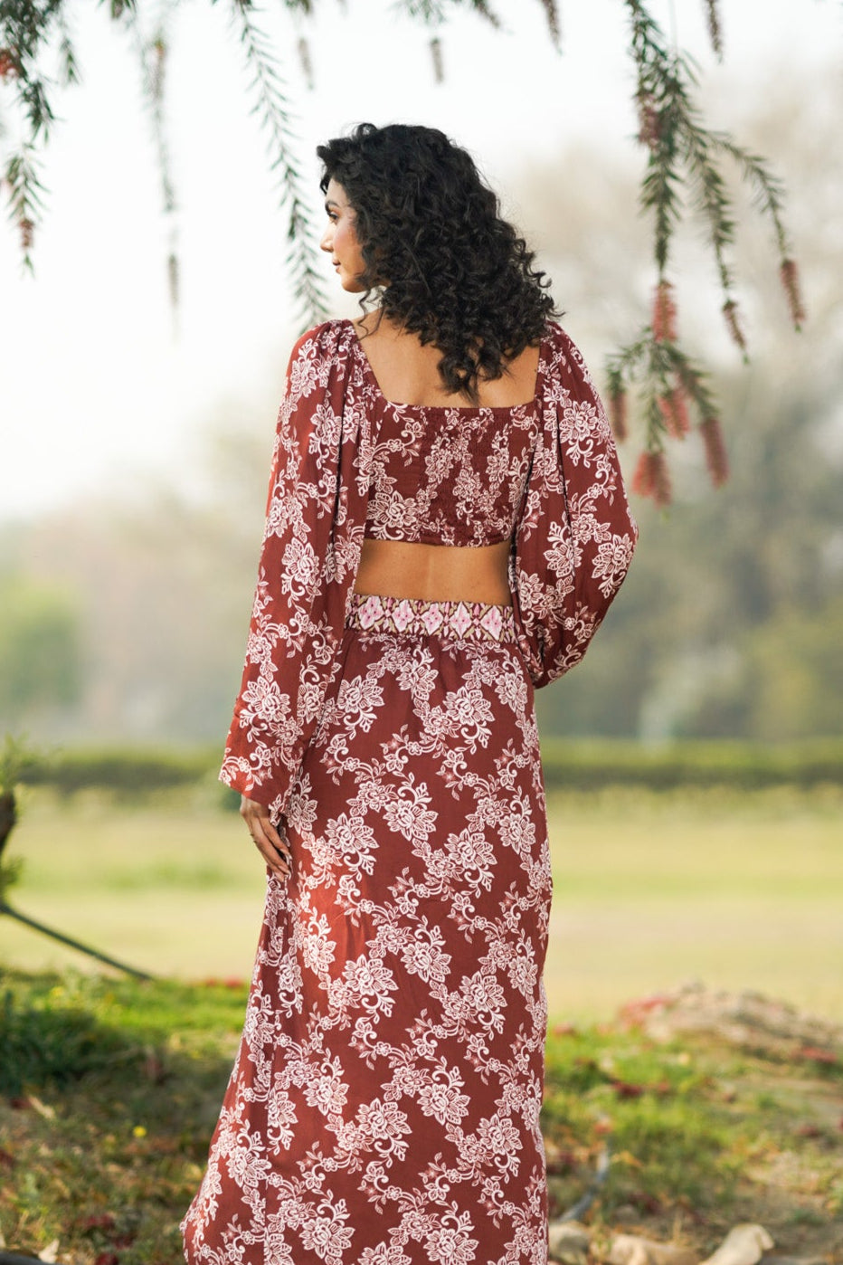 Mocha Top and Skirt Co-ord