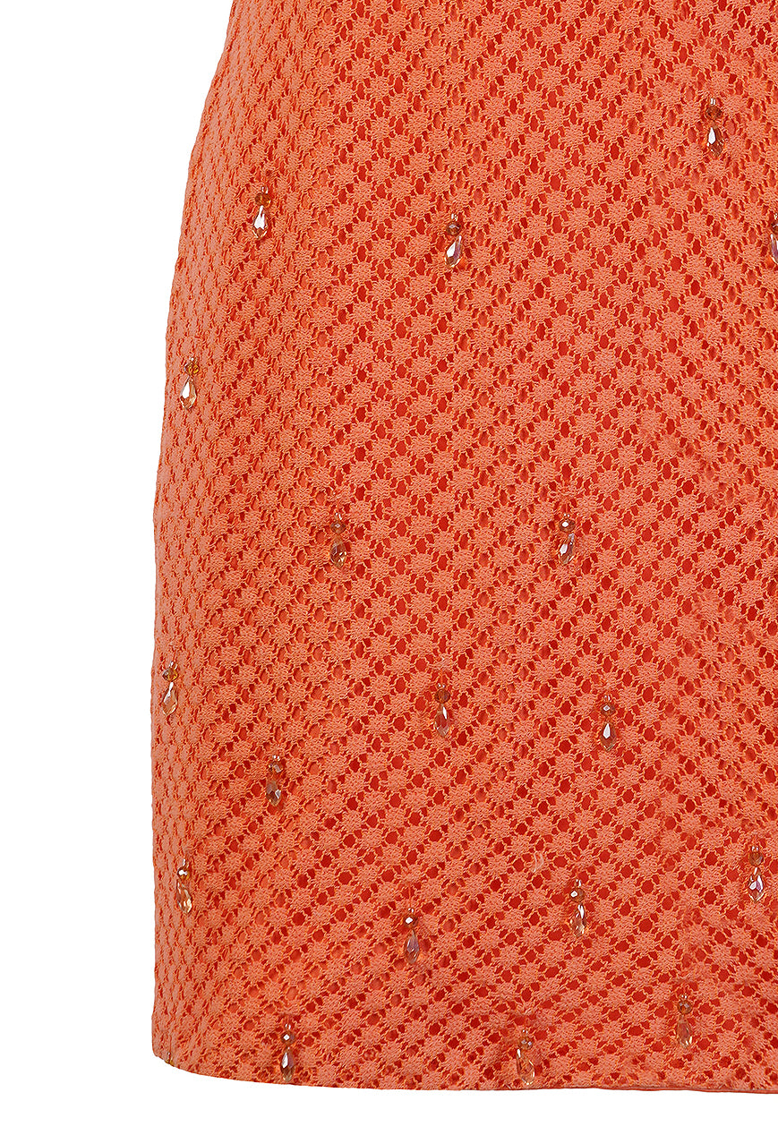 Hand Embroidered Ember Teardrop Dress