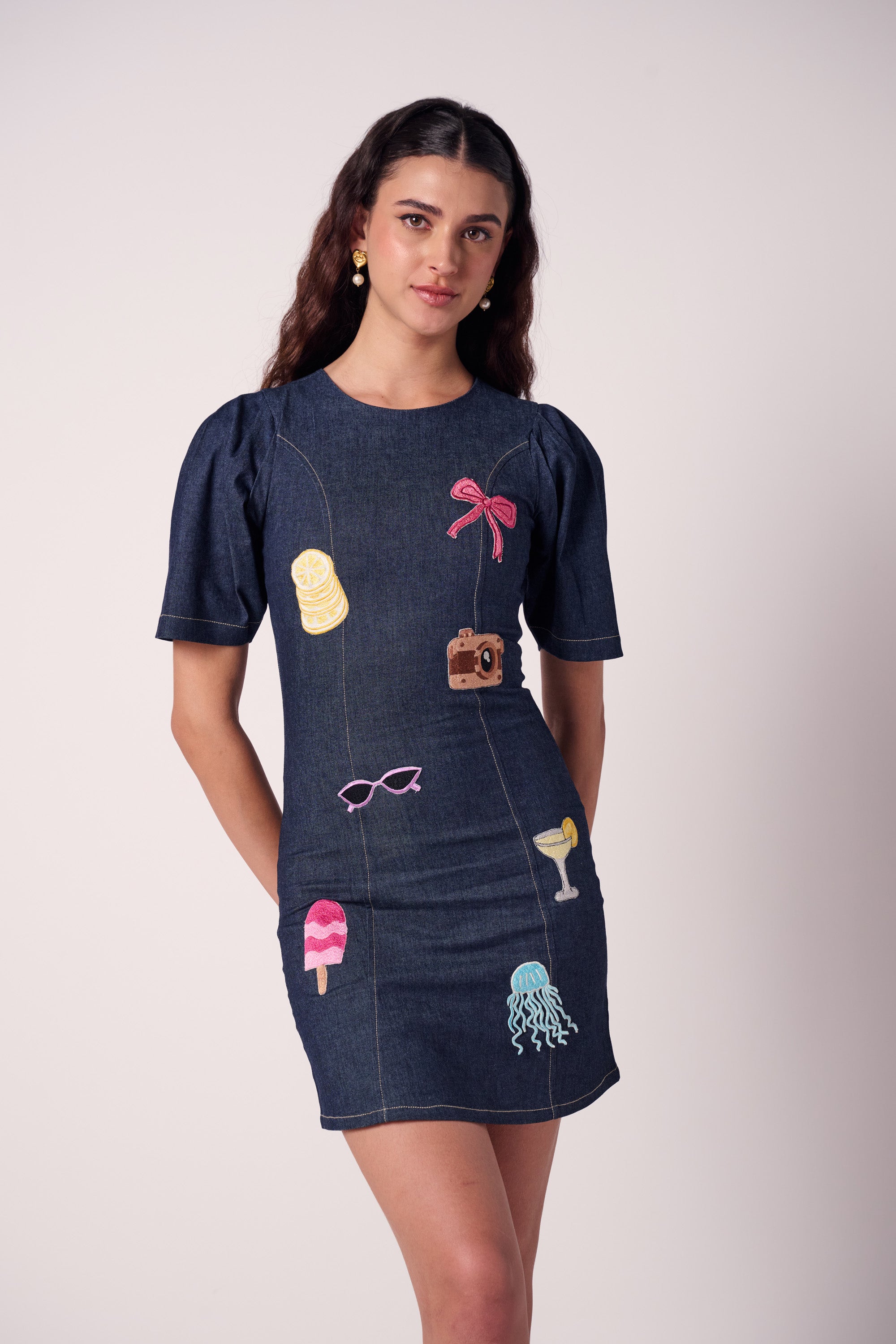Sunset Souvenir Denim Dress