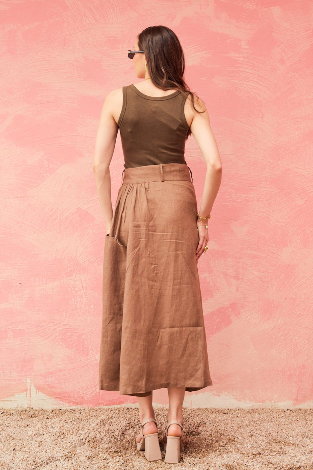 Terra Linen Wrap Skirt