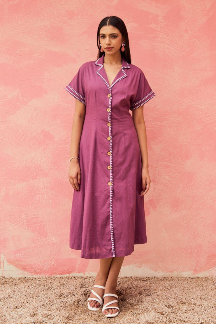 Soleil Hand-Detailed Midi Dress