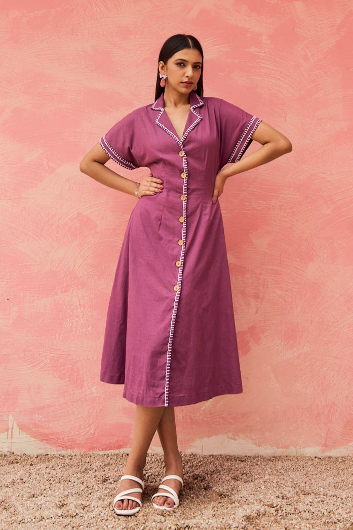 Soleil Hand-Detailed Midi Dress