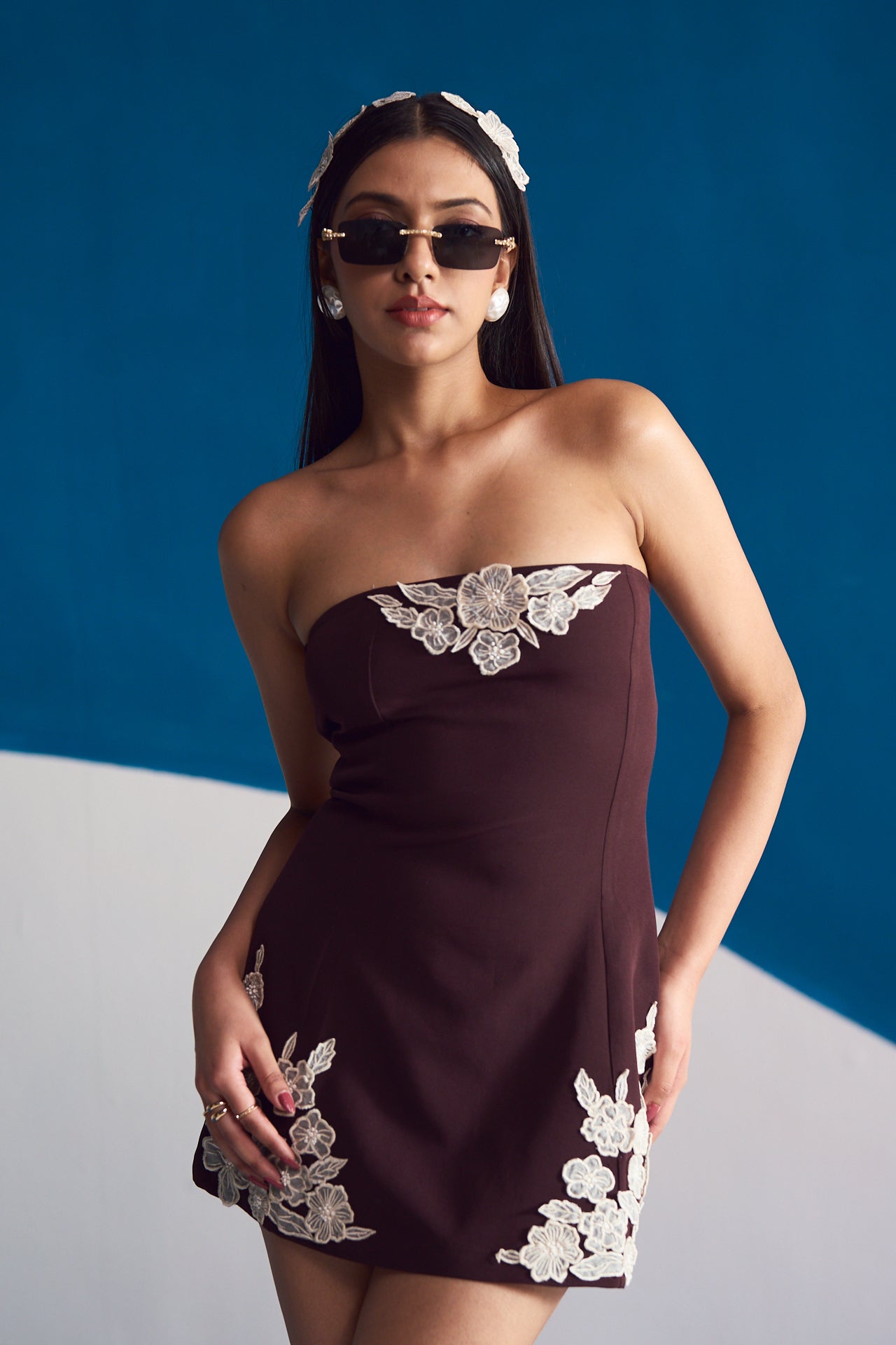 Petale Mini Embroidered Dress