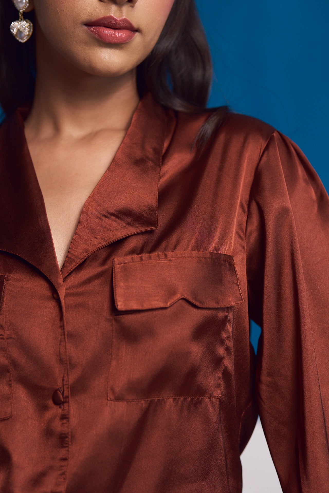 Auburn Luxe Satin Shirt