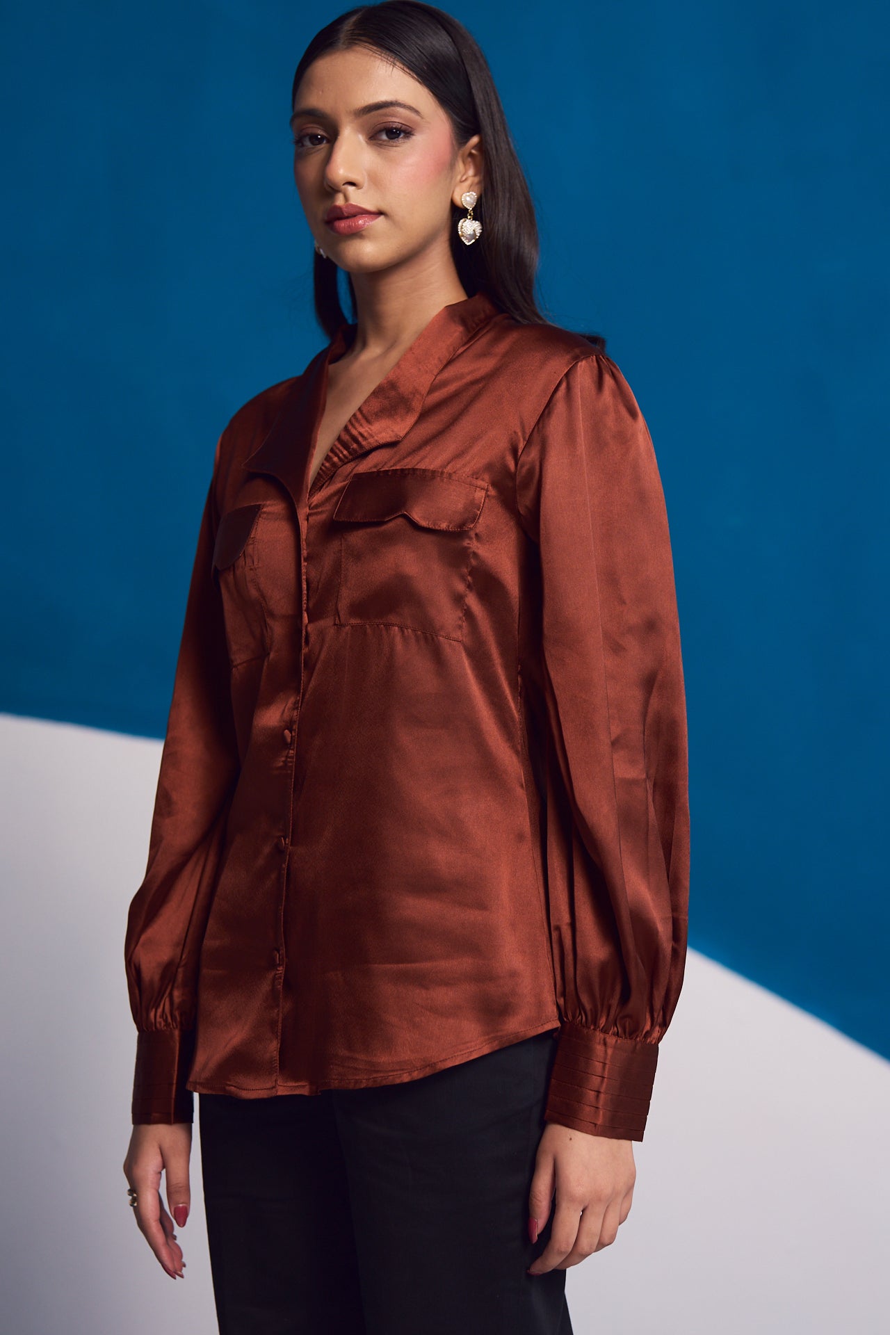 Auburn Luxe Satin Shirt