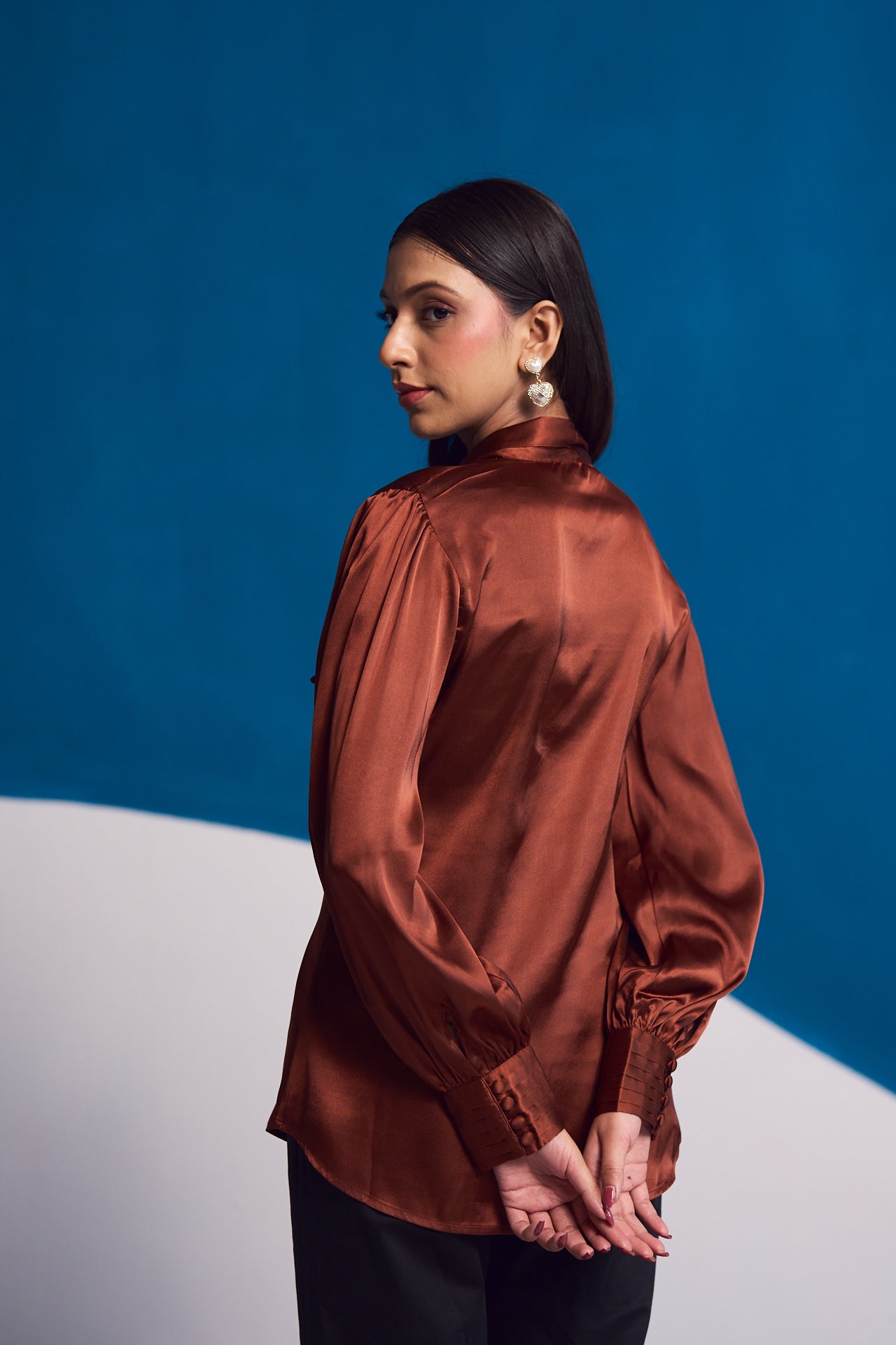Auburn Luxe Satin Shirt