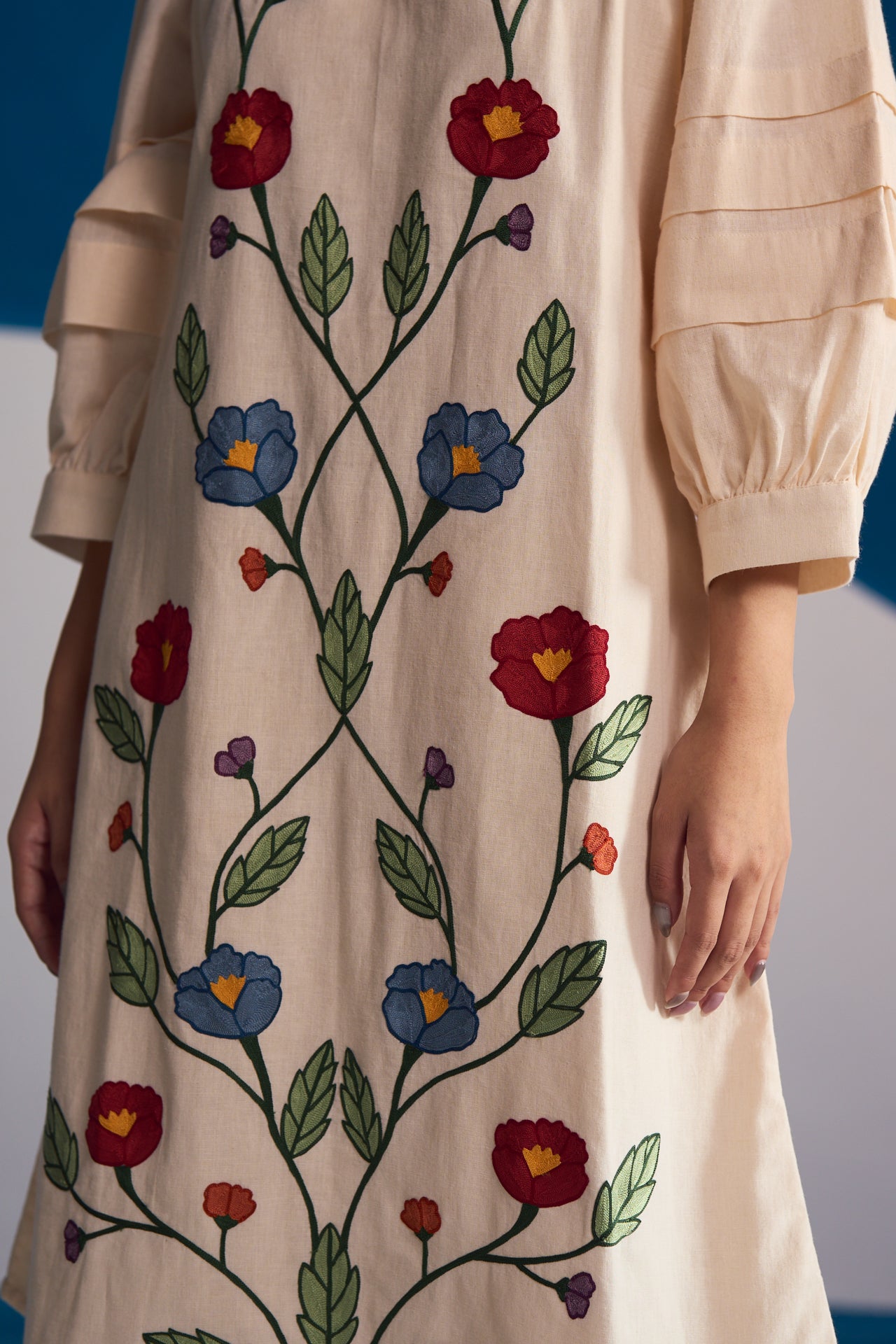 Verona Vines Embroidered Dress