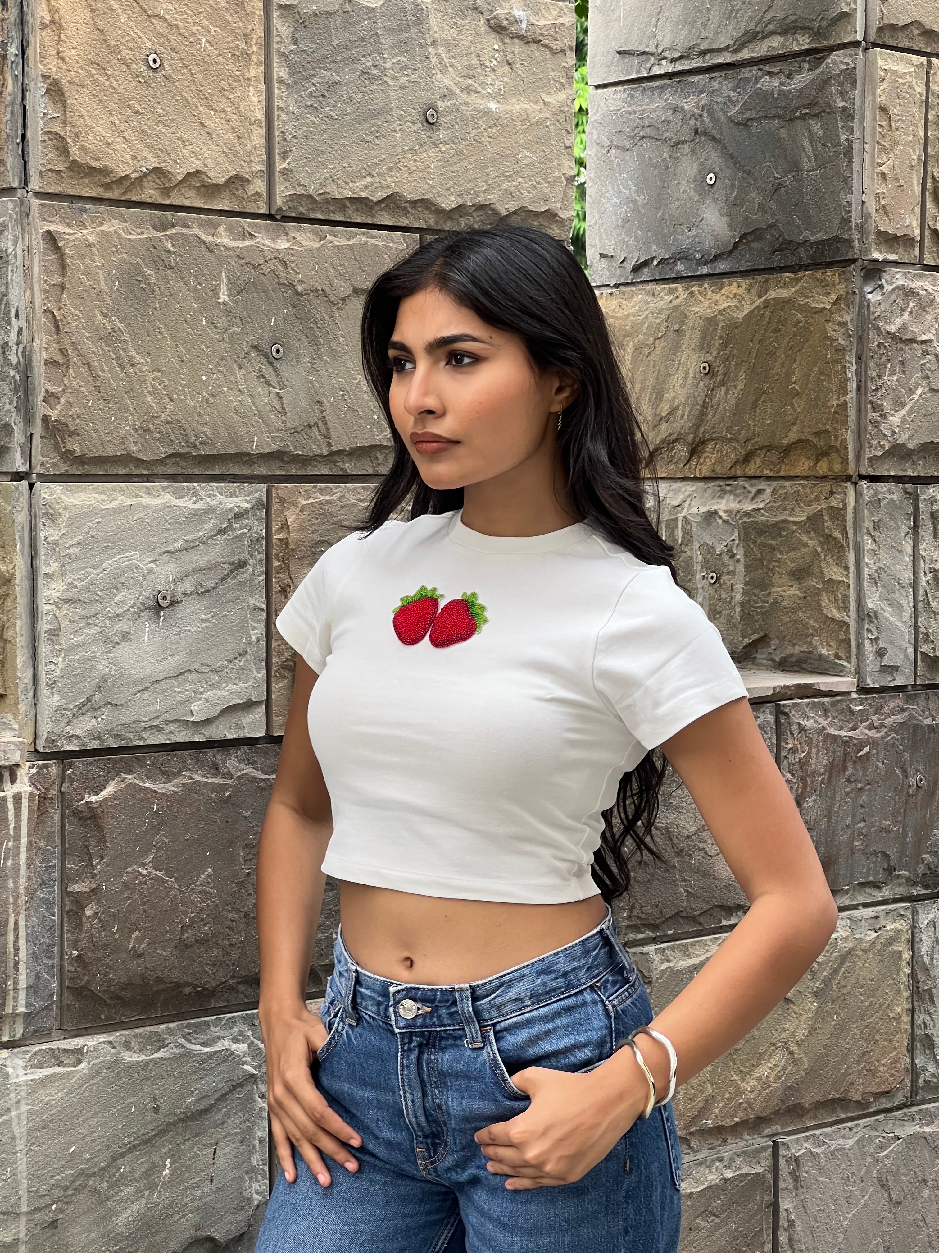 Strawberries Baby Tee