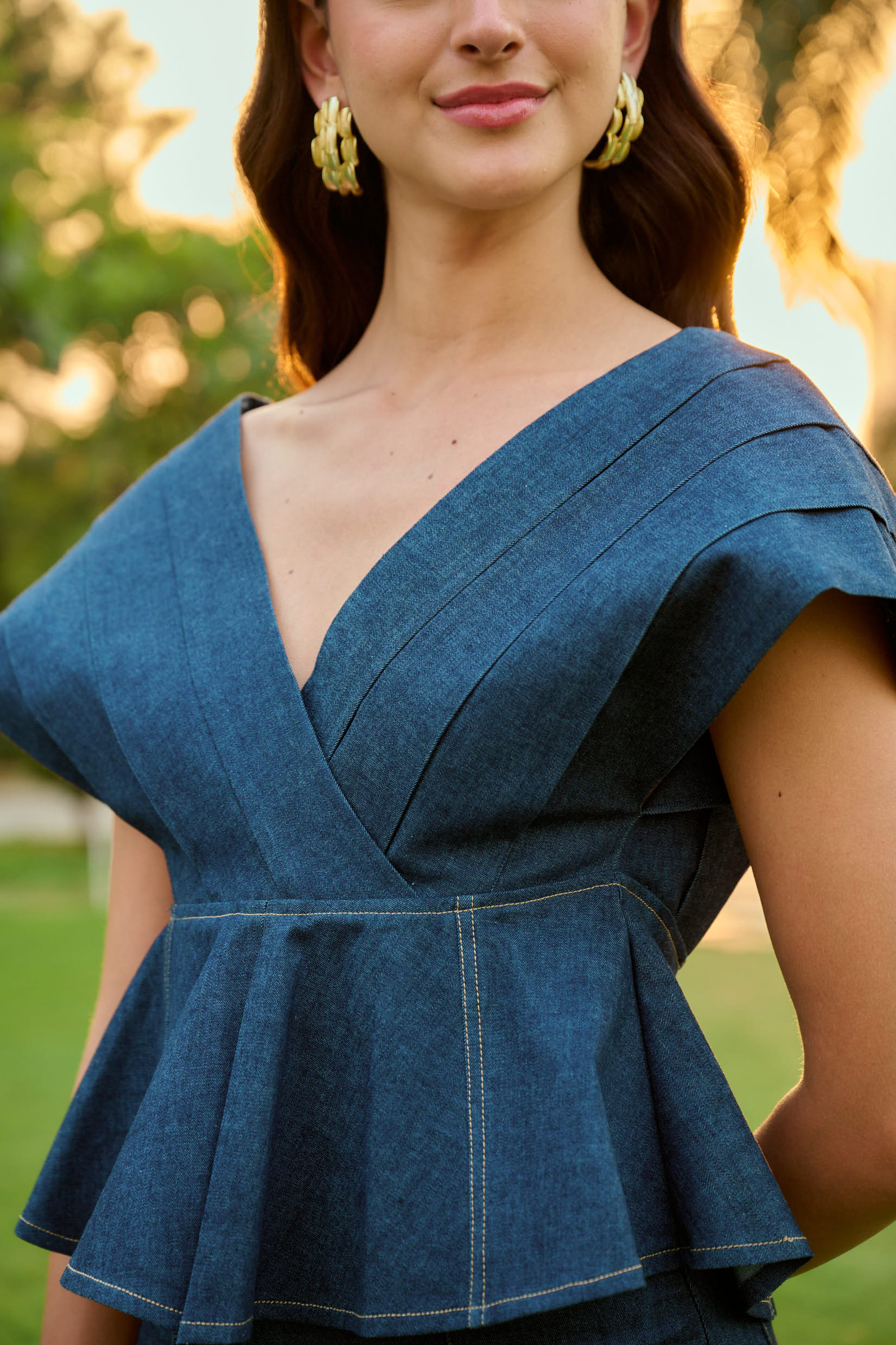 Blue Belle Peplum Co-Ord