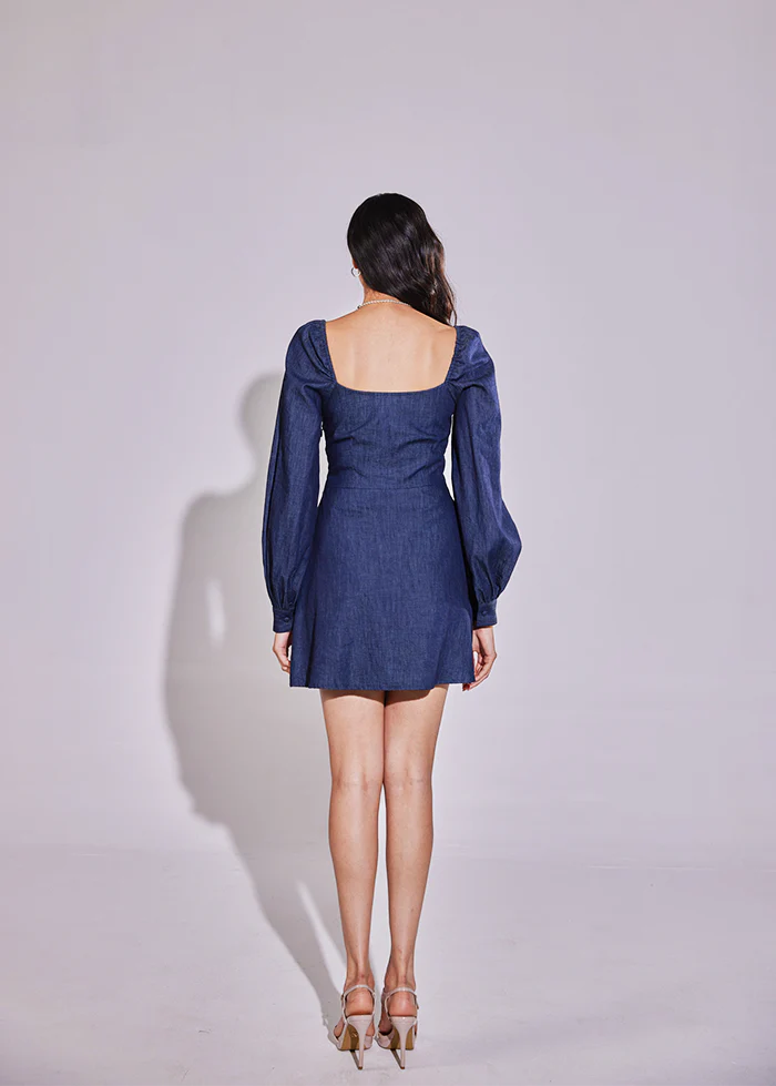 Denim Floral Dress