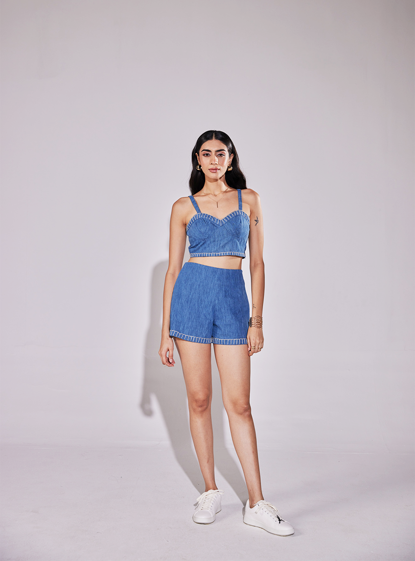 Denim Stitched Muse Set