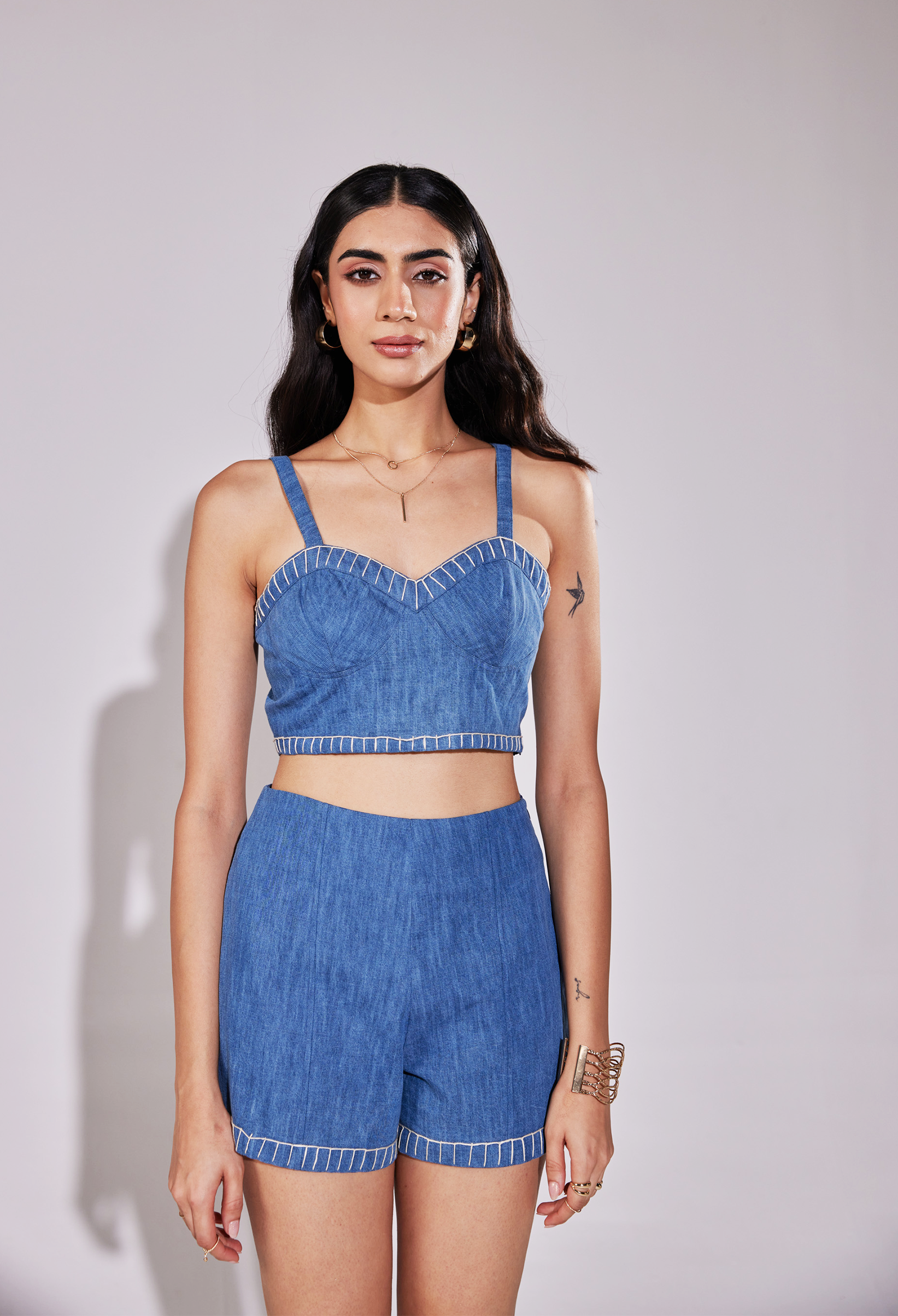 Denim Stitched Muse Set
