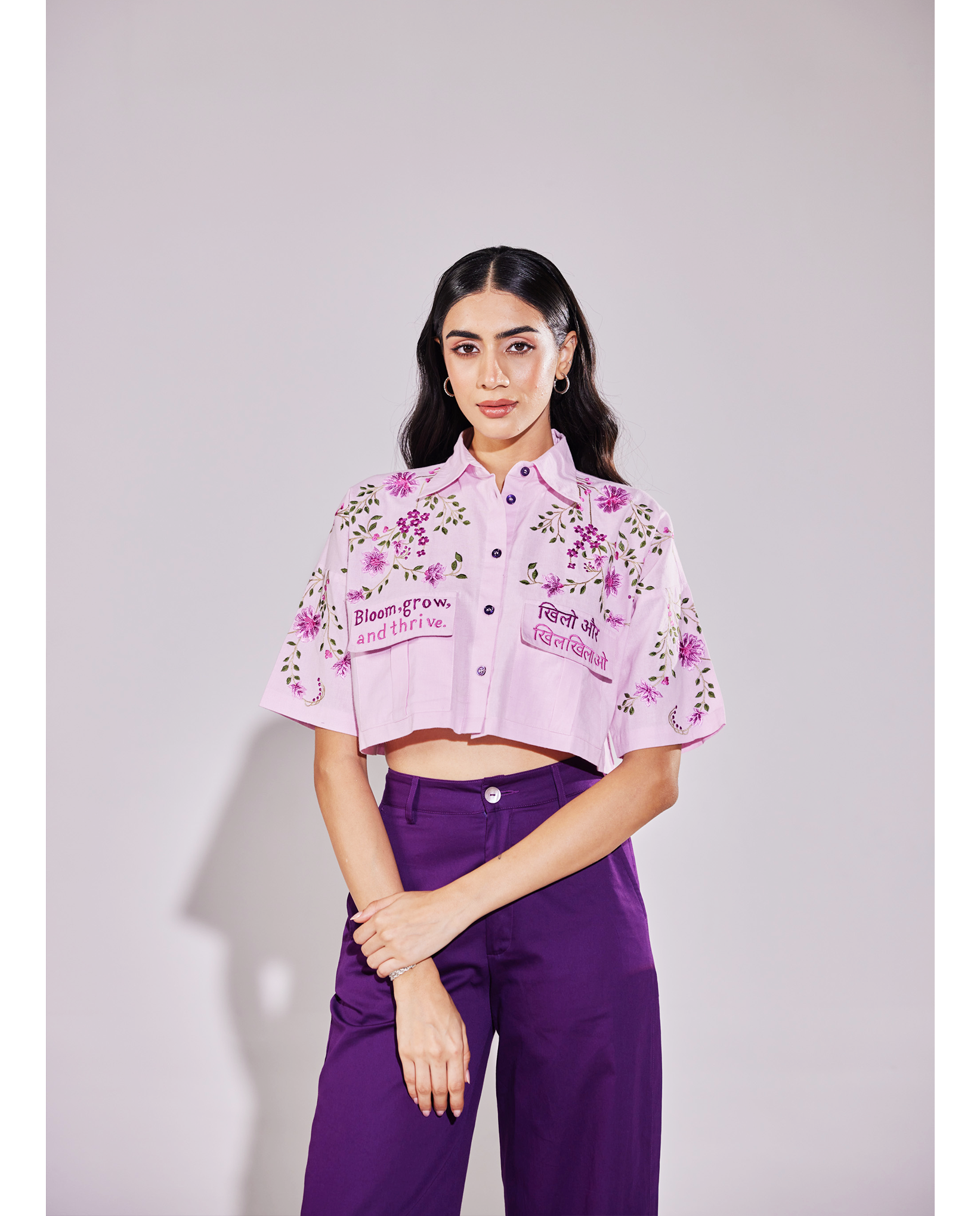 Embroidered Floral Shirt