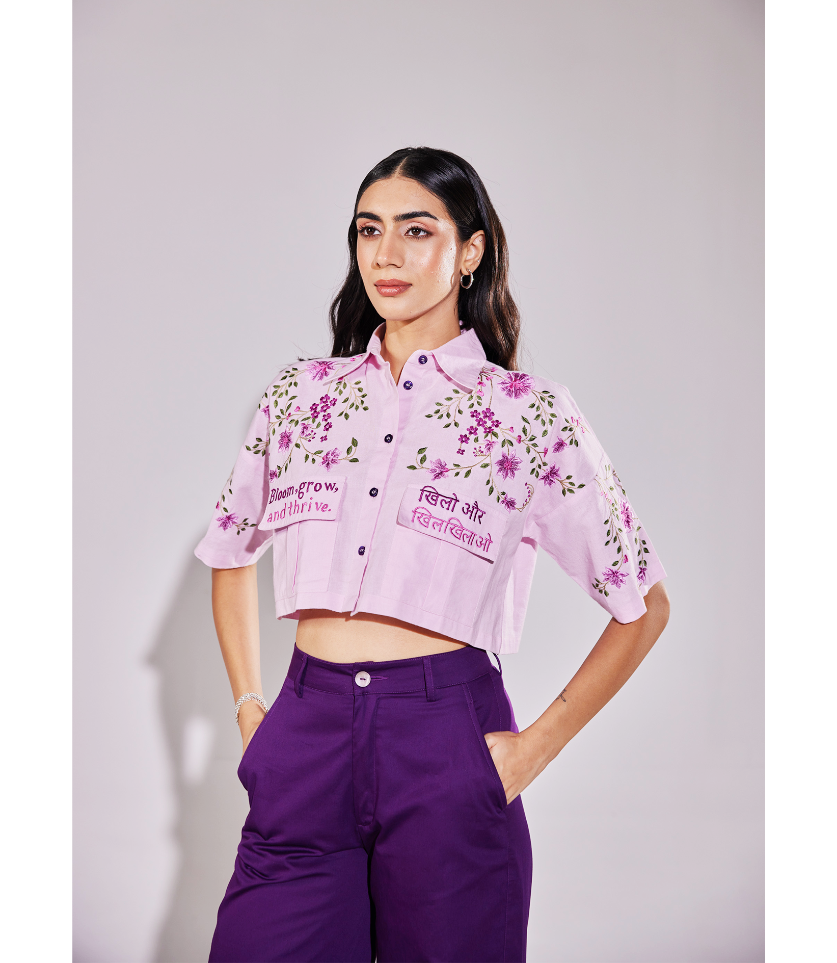 Embroidered Floral Shirt
