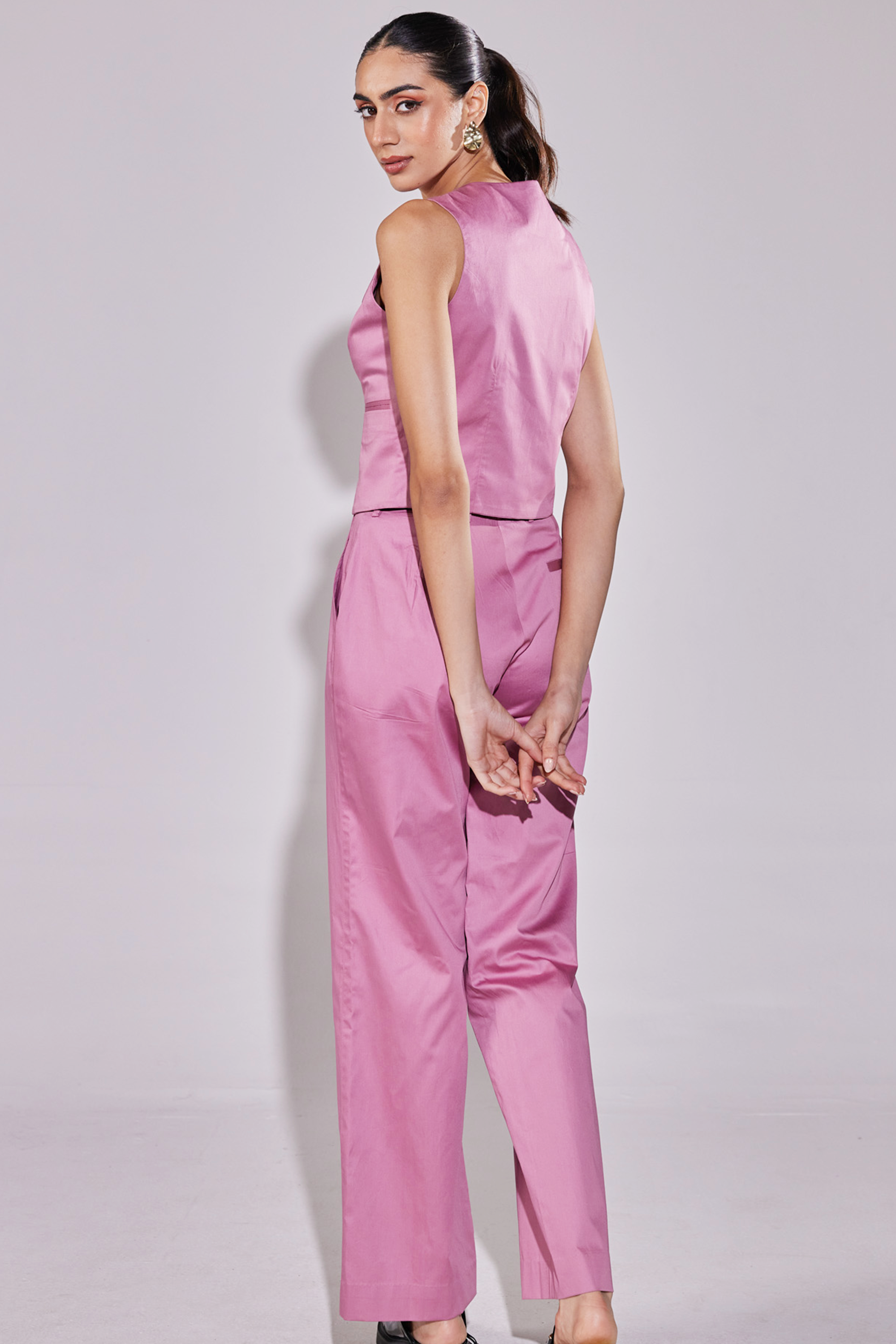 Rosé Coord Set (vest coat and pants)