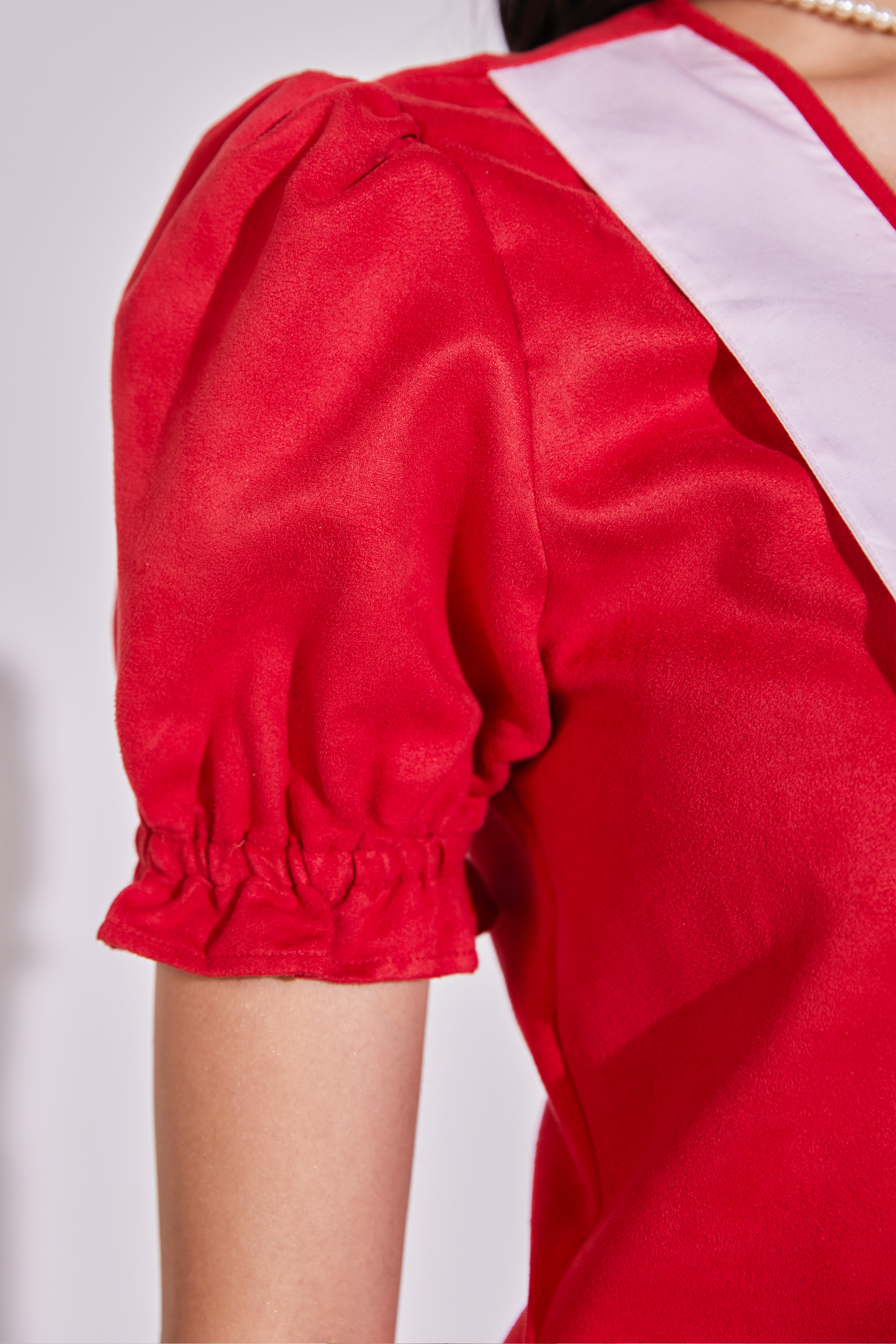 The Crimson Suede Dress