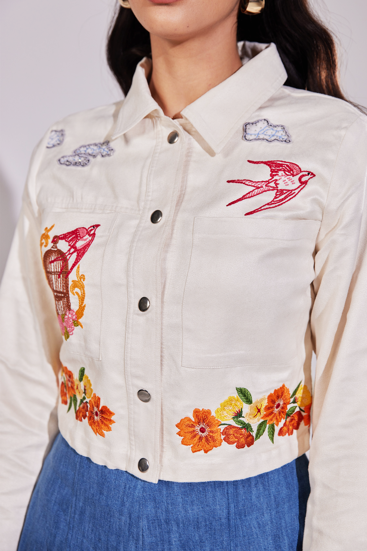 Hand Embroidered Aviary Escape Jacket