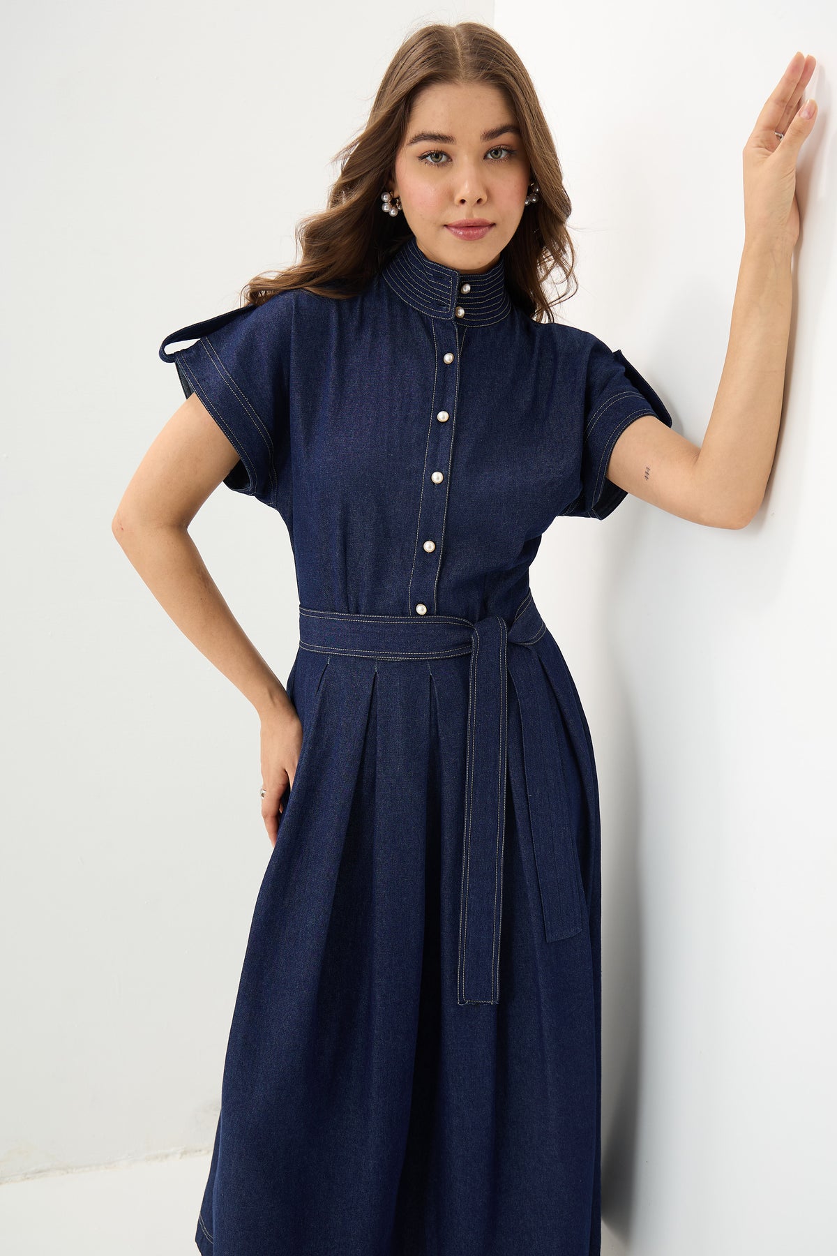 Blue Nocturne Midi Dress