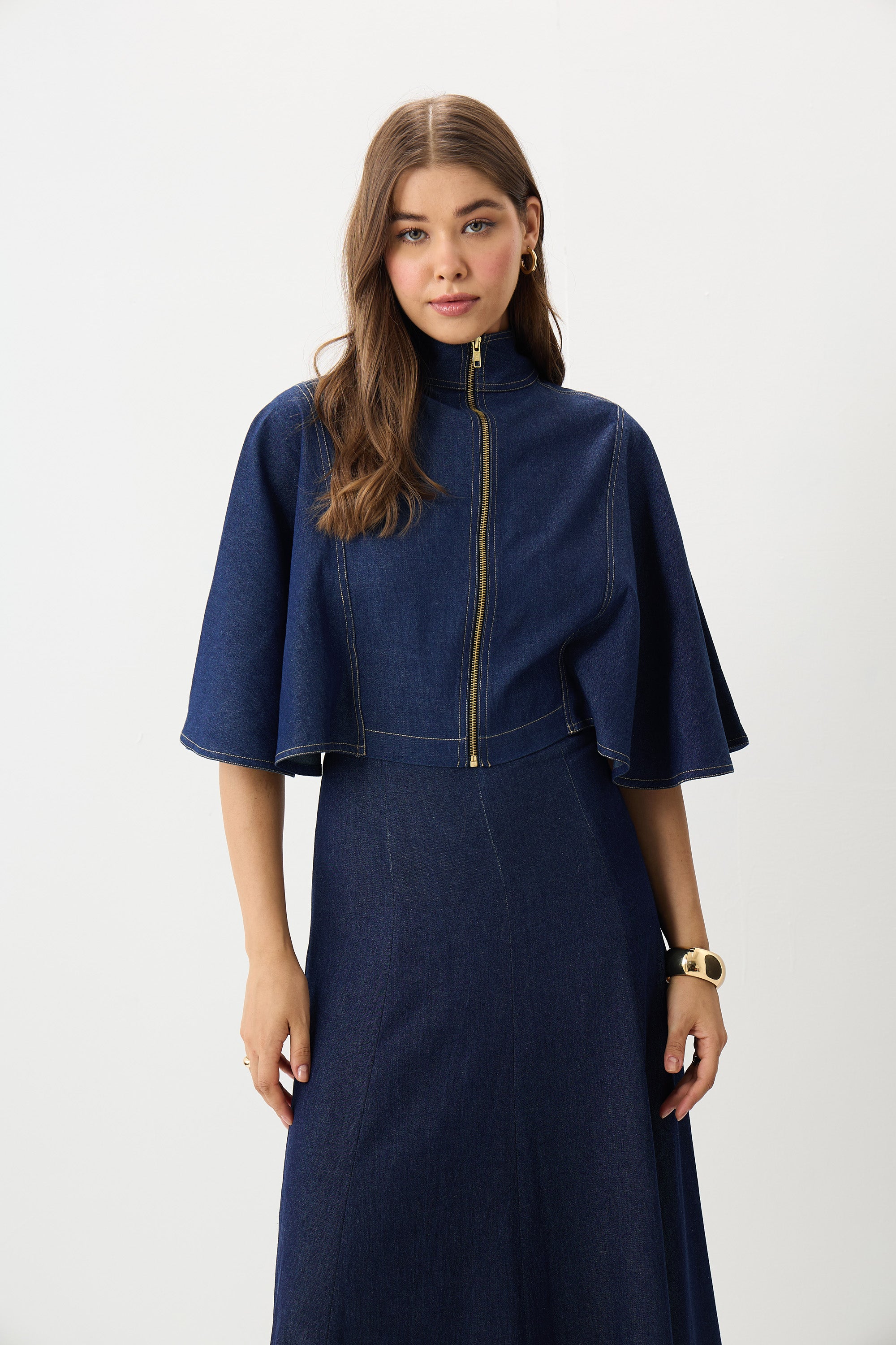 The Indigo Cape Top