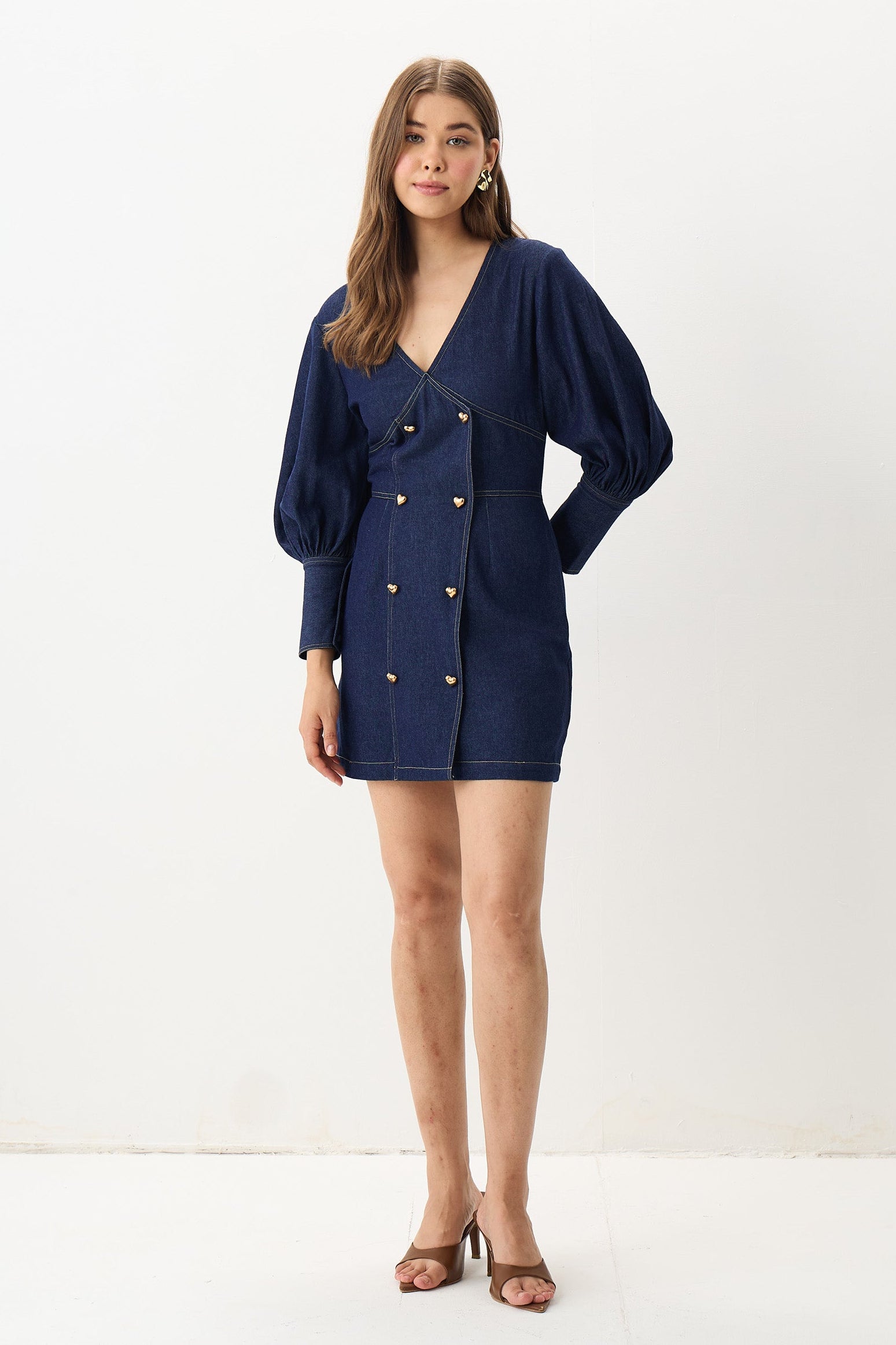 The Heartline Denim Mini