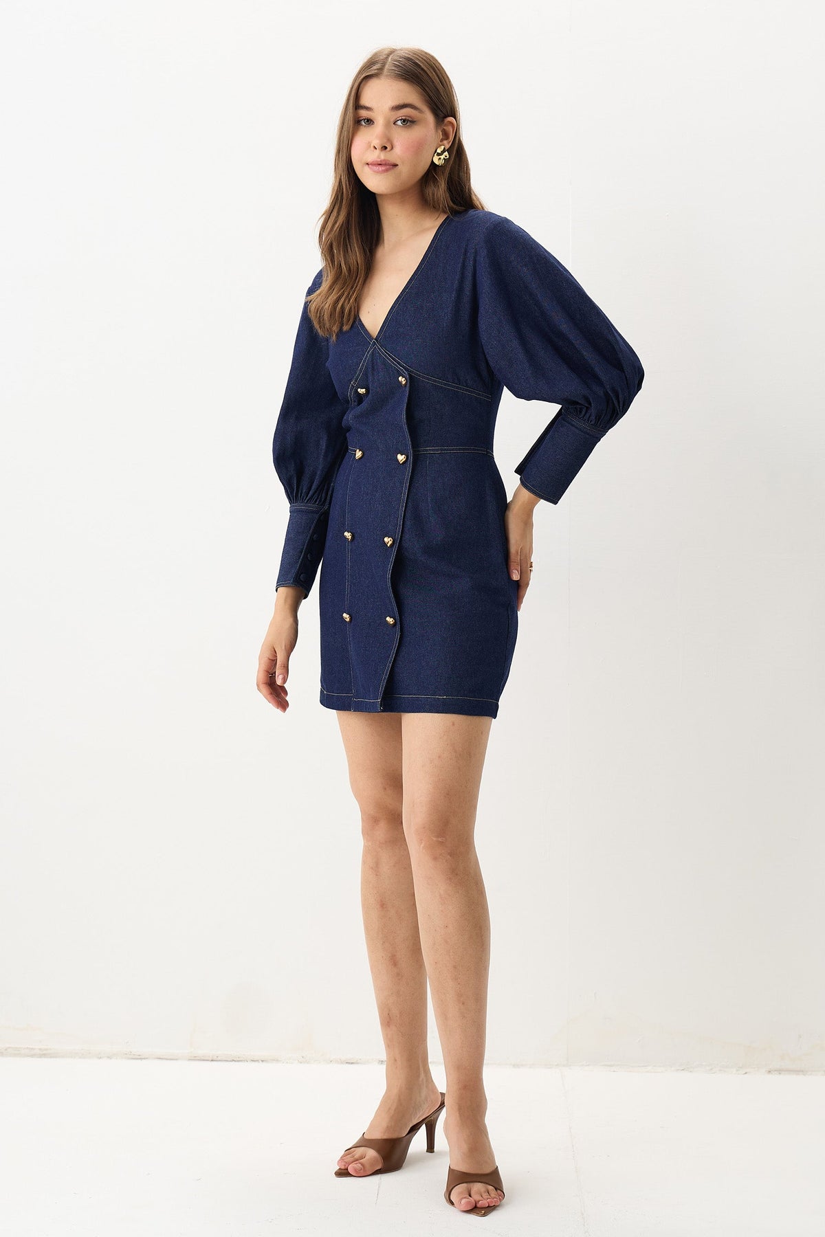 The Heartline Denim Mini