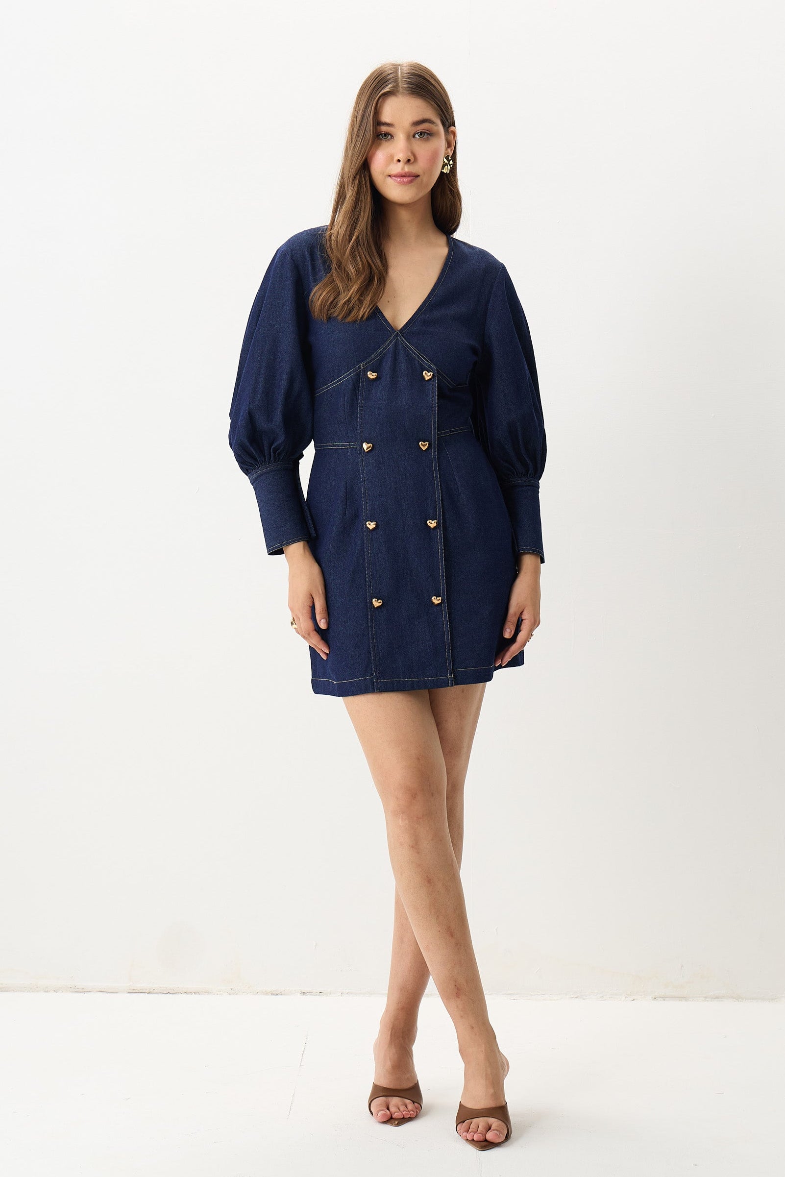 The Heartline Denim Mini