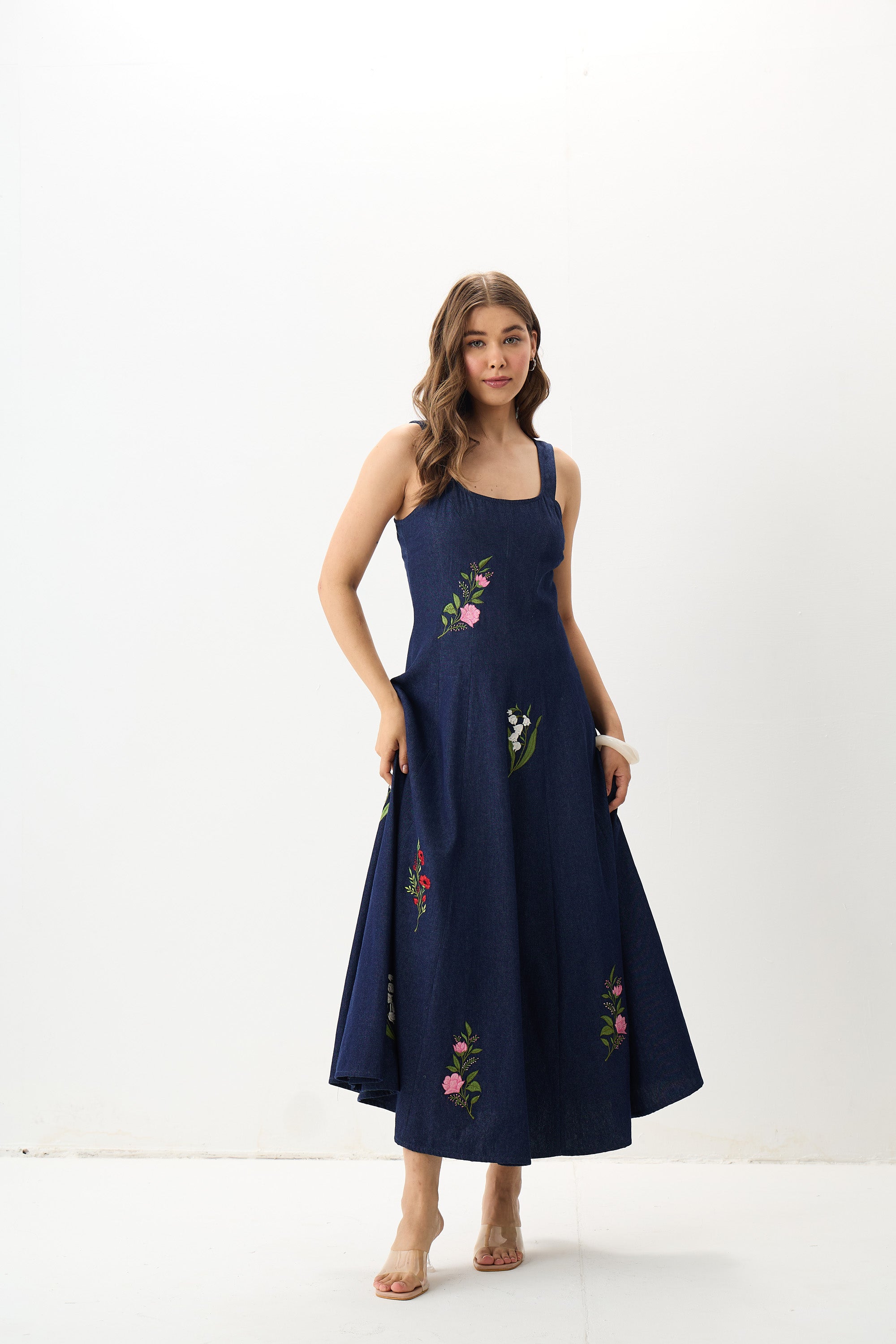 The Wildflower Denim Maxi