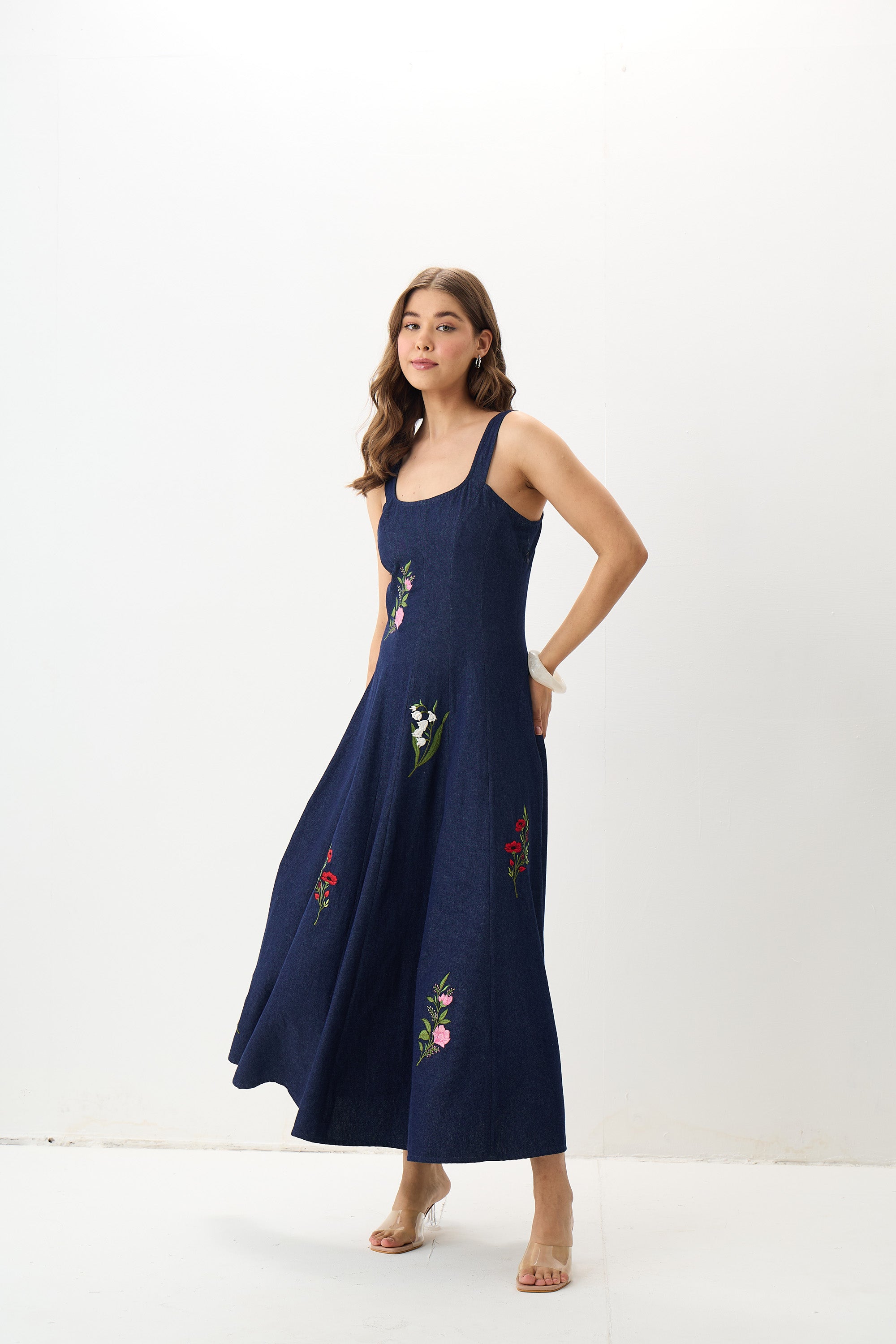 The Wildflower Denim Maxi