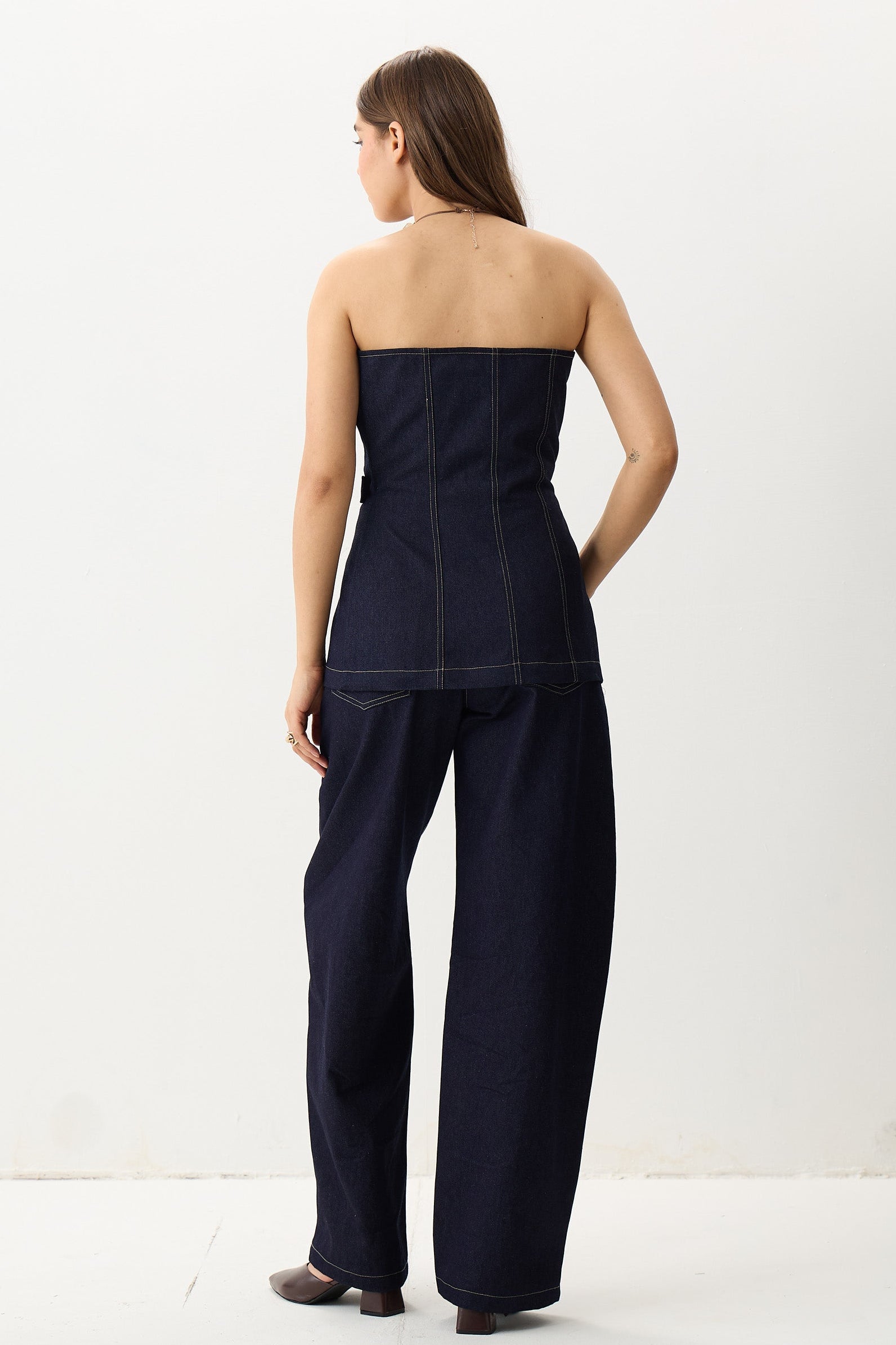 The Denim Drape Set