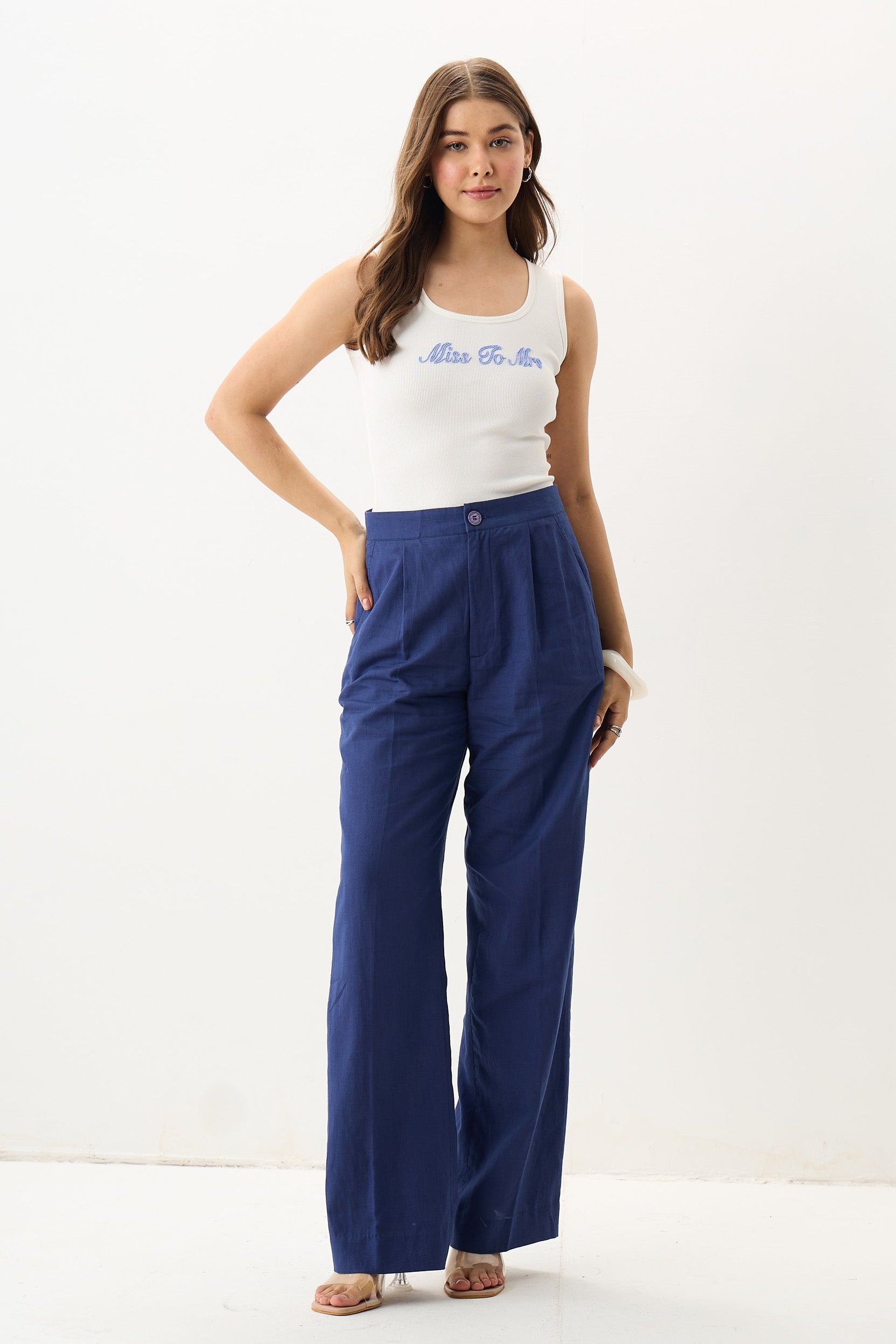 Linen Wide-Leg Pants