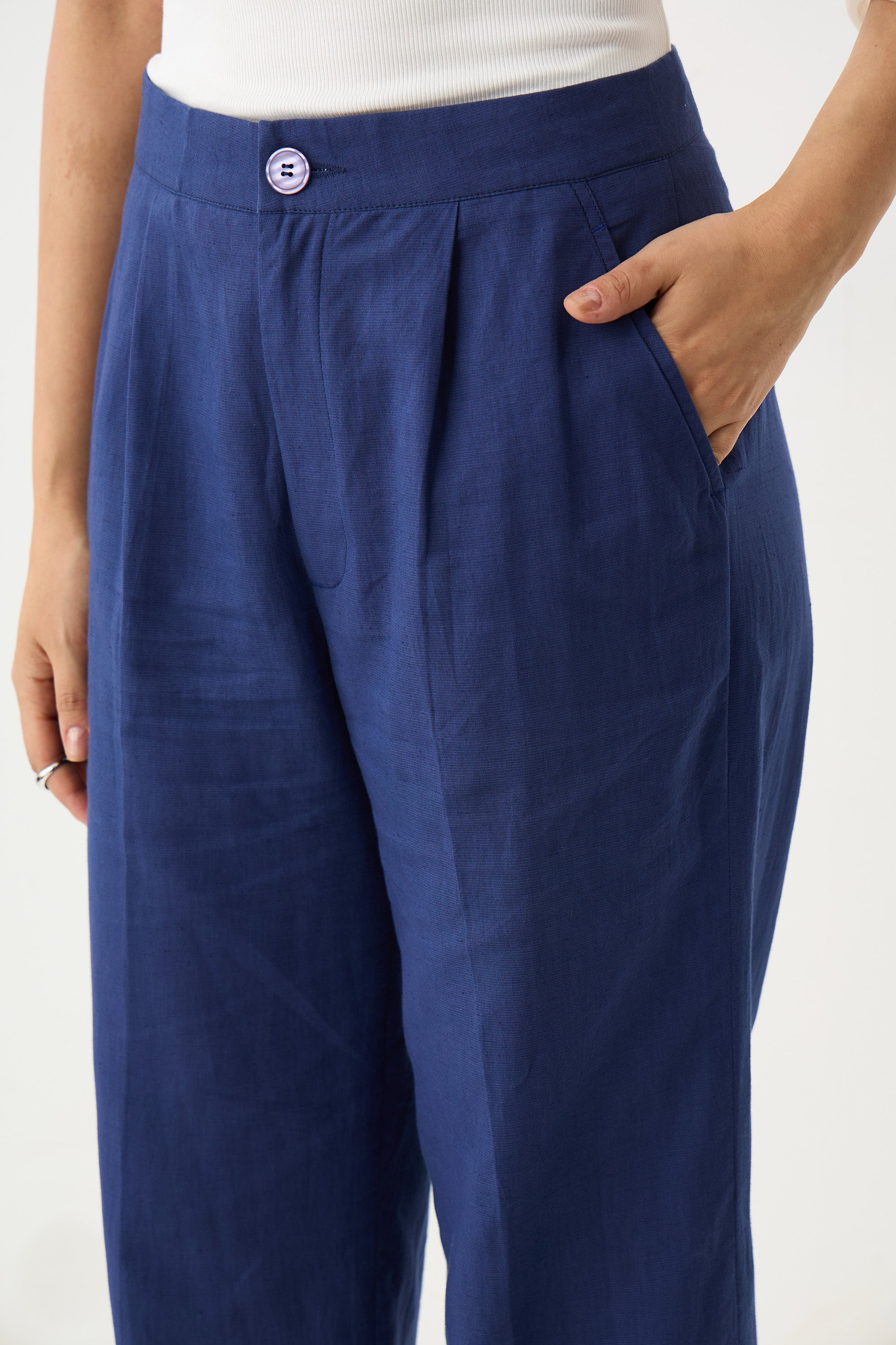 Linen Wide-Leg Pants