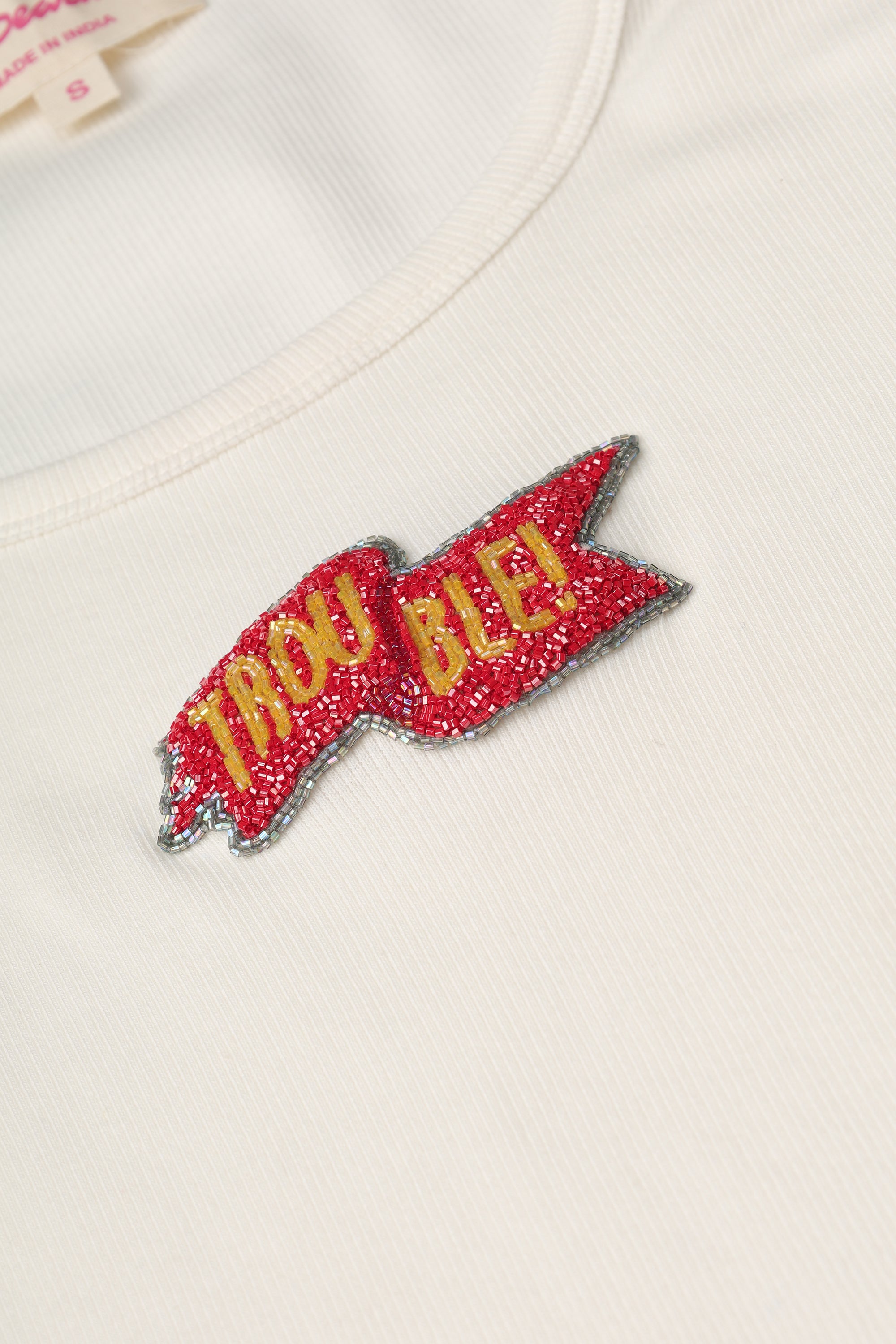 Trouble Beaded Tank Top