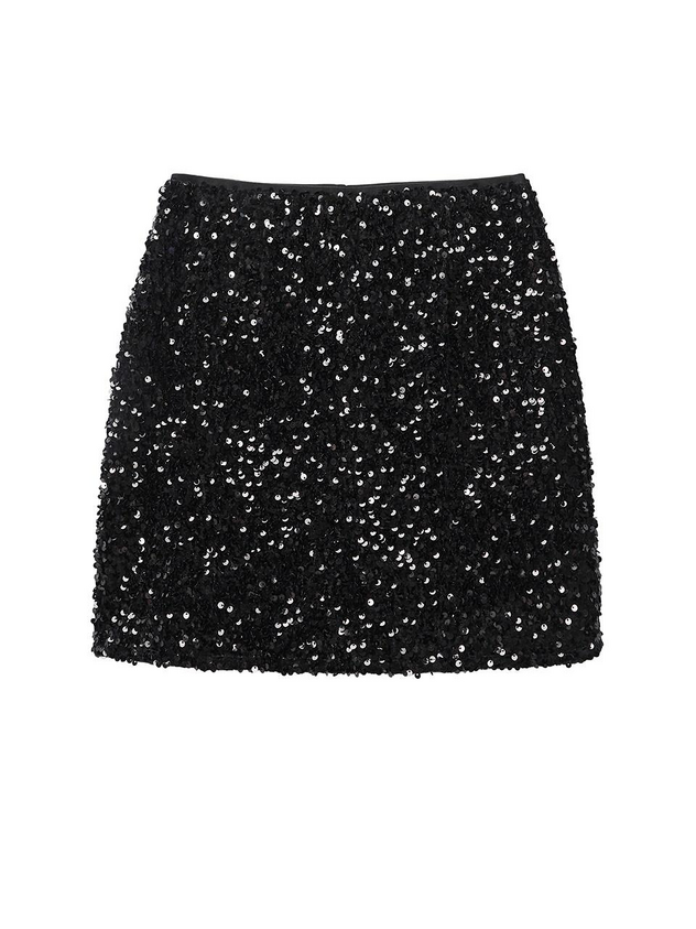 Black Sequin Skirt