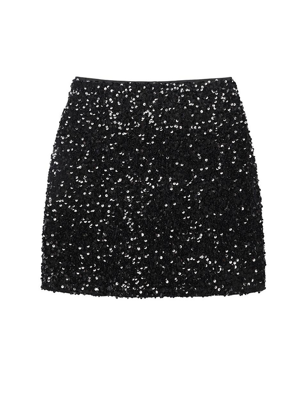 Black Sequin Skirt